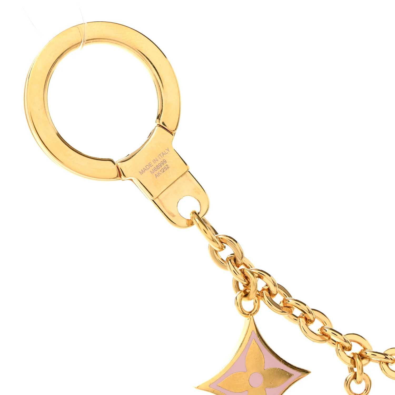 Monogram Spring Street Bag Charm Key Holder Gold - Image 4
