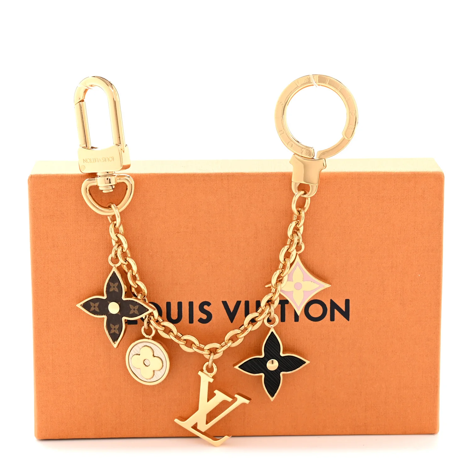 Monogram Spring Street Bag Charm Key Holder Gold - Image 5