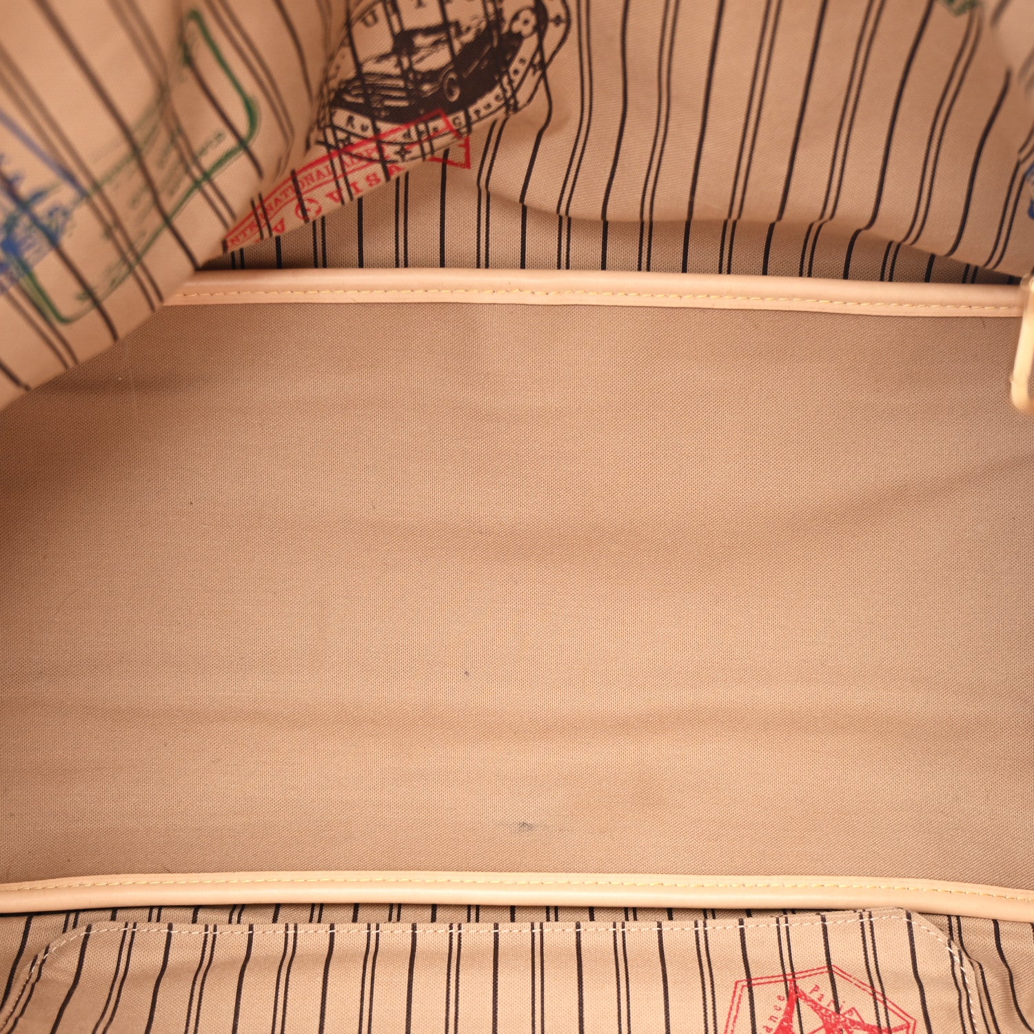 Monogram Stamped Inside Out Neverfull Bandouliere GM Beige - Image 8