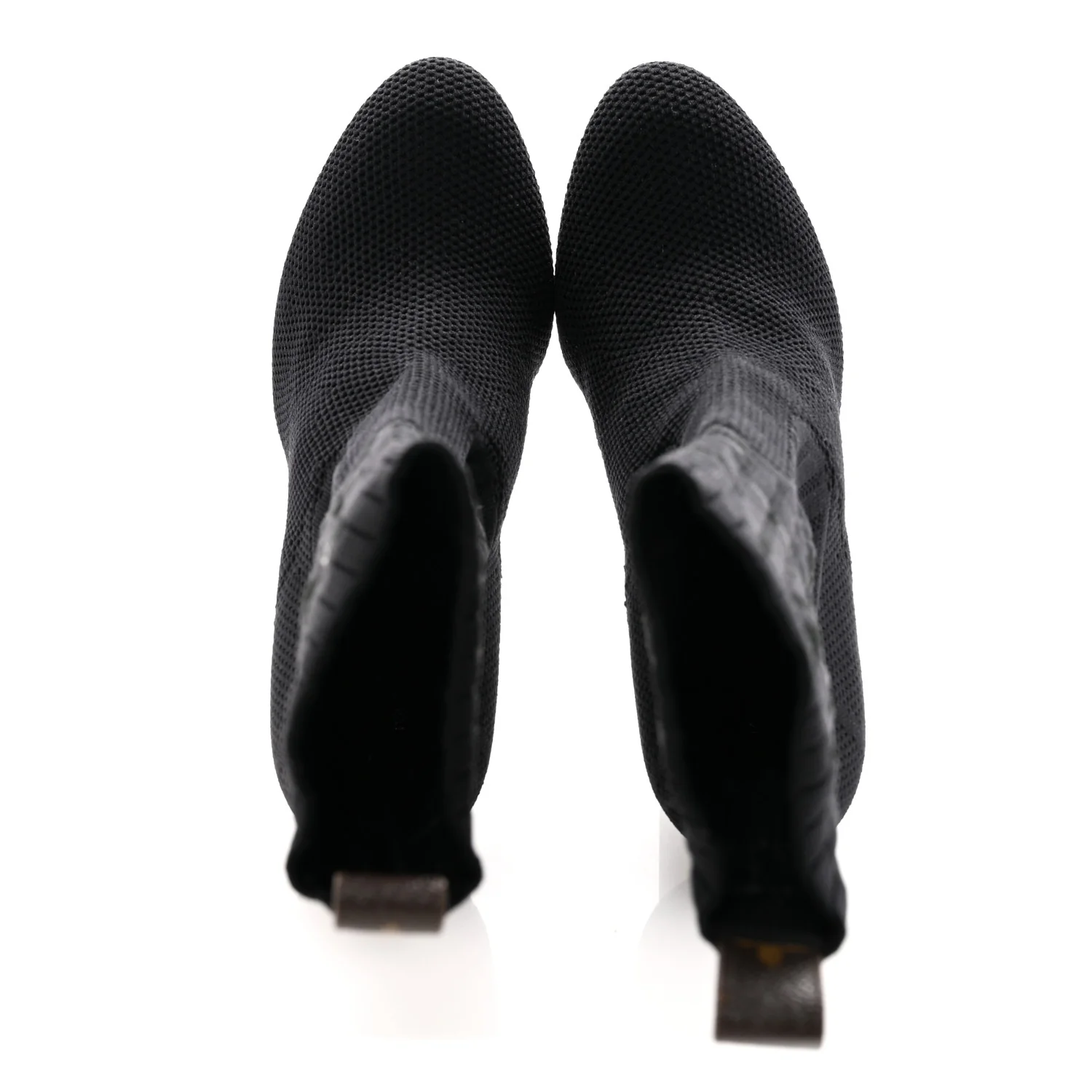 Monogram Stretch Fabric Silhouette Ankle Boots 38 Black - Image 2