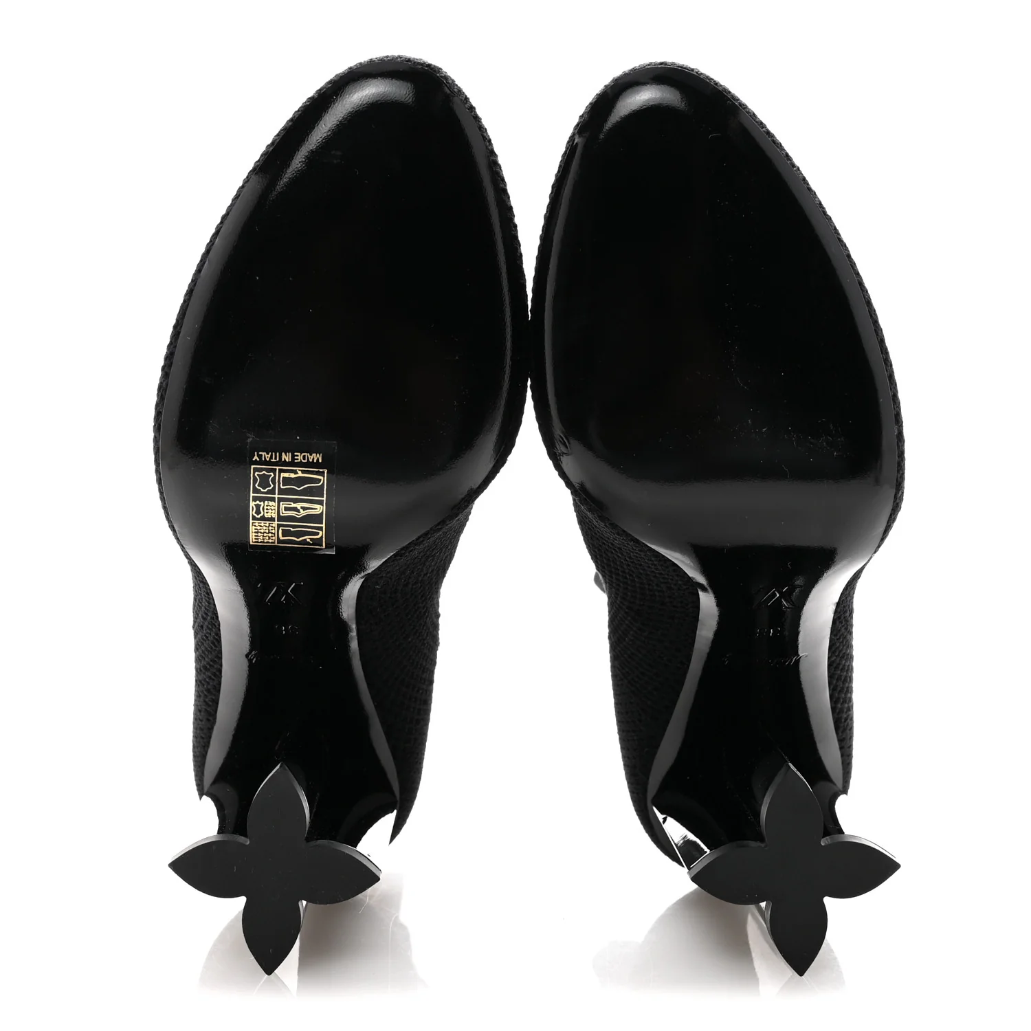 Monogram Stretch Fabric Silhouette Ankle Boots 38 Black - Image 6