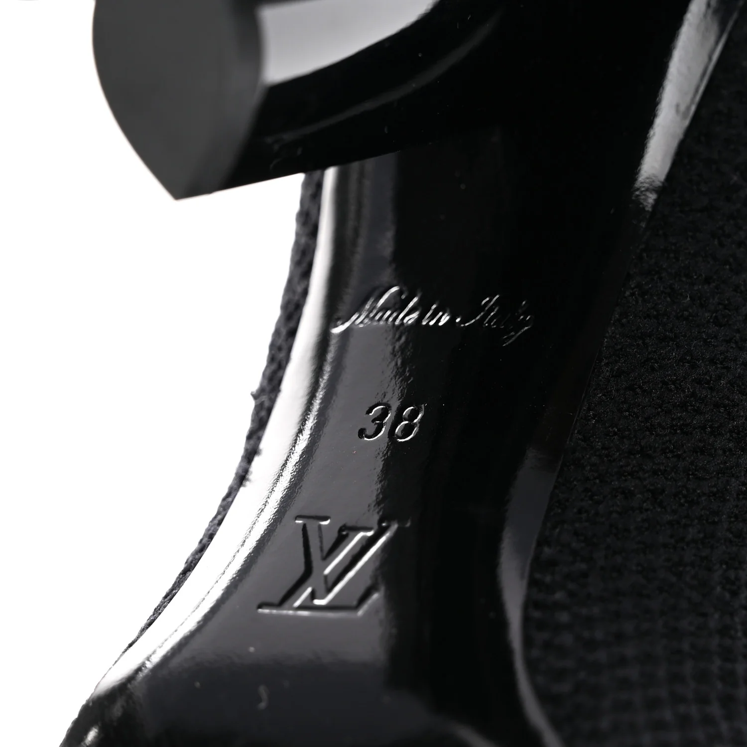 Monogram Stretch Fabric Silhouette Ankle Boots 38 Black - Image 7
