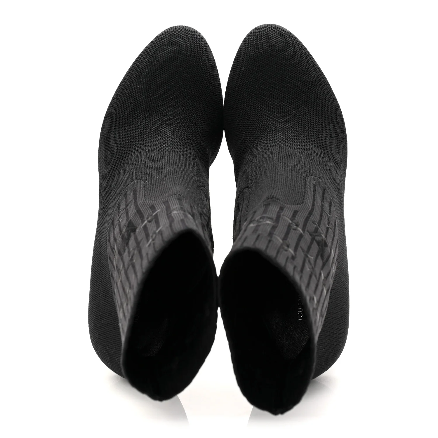 Monogram Stretch Fabric Silhouette Ankle Boots 39 Black - Image 5