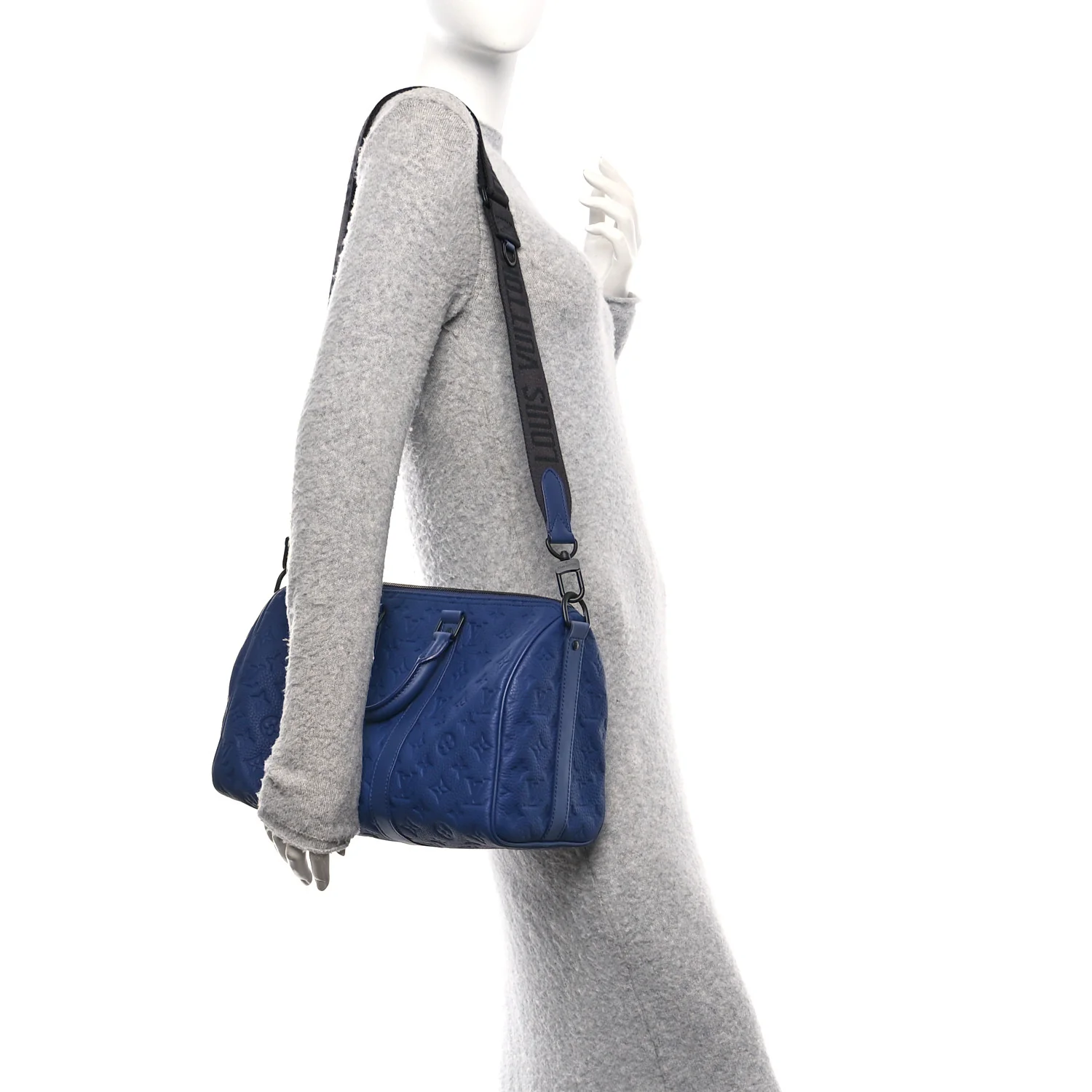 Monogram Taurillon Keepall Bandouliere 35 Blue - Image 2