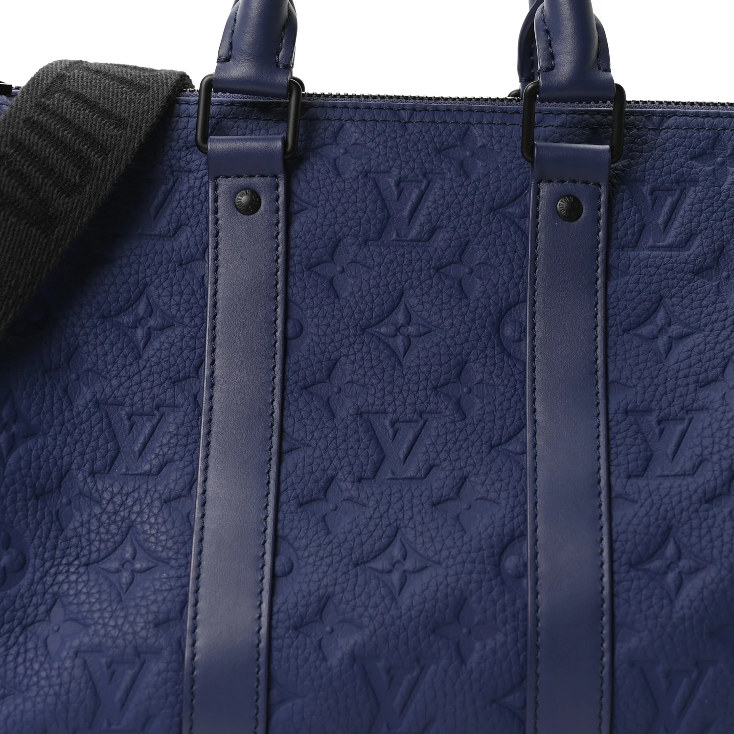 Monogram Taurillon Keepall Bandouliere 35 Blue - Image 7