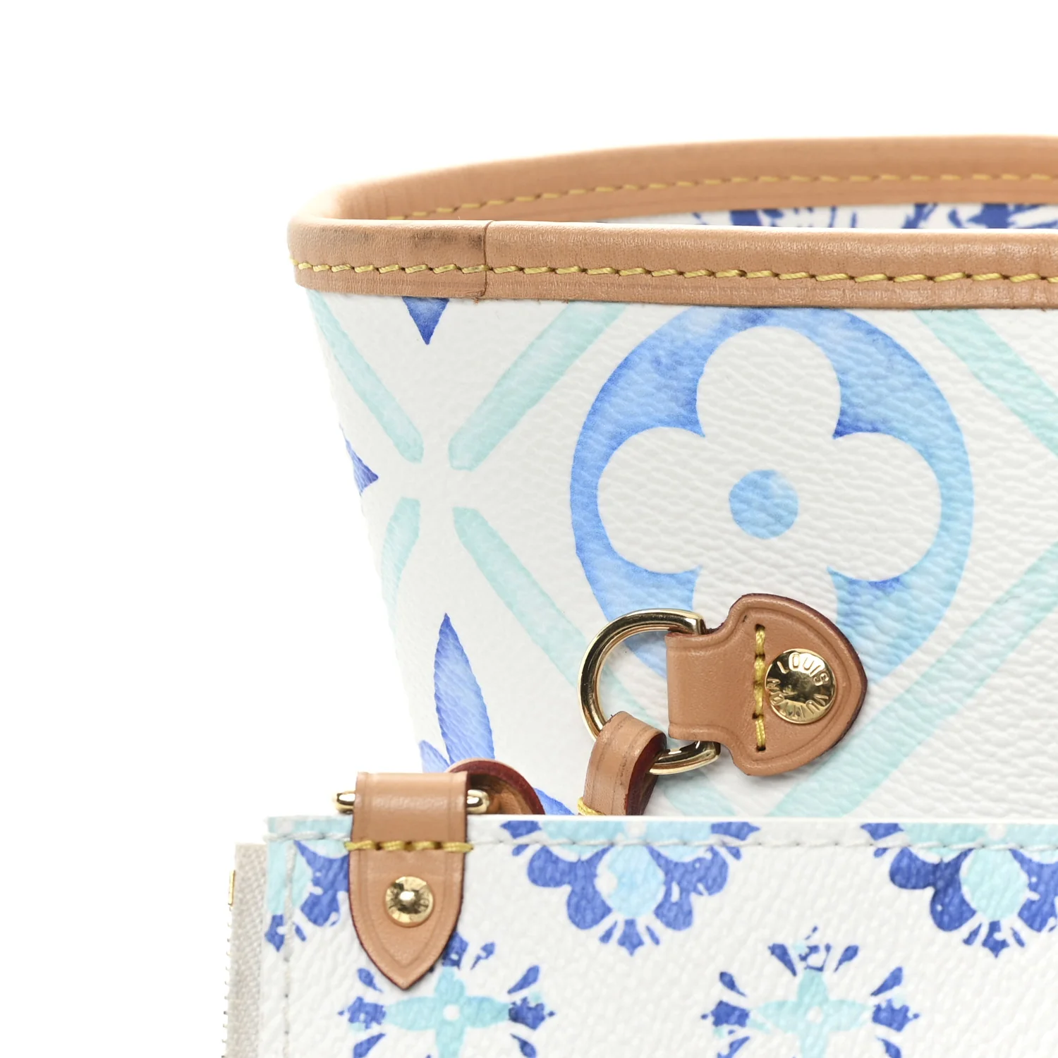 Monogram Tiles By The Pool 2.0 Neverfull MM Lagoon Blue - Image 11
