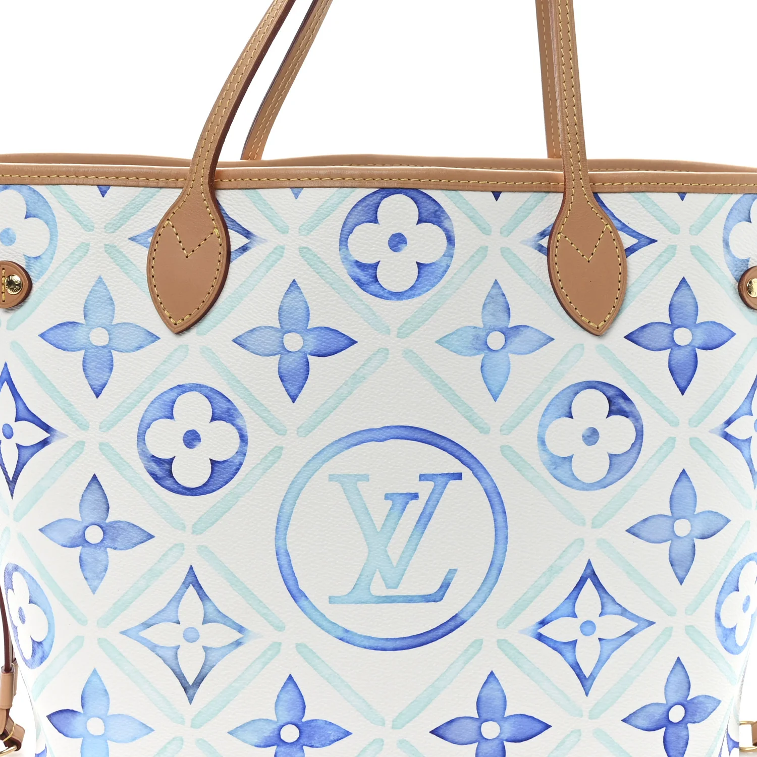 Monogram Tiles By The Pool 2.0 Neverfull MM Lagoon Blue - Image 8