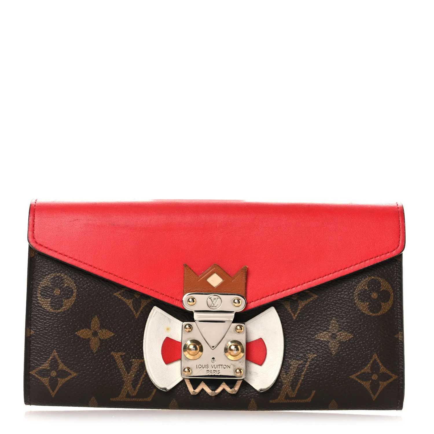Monogram Tribal Mask Sarah Wallet Rouge