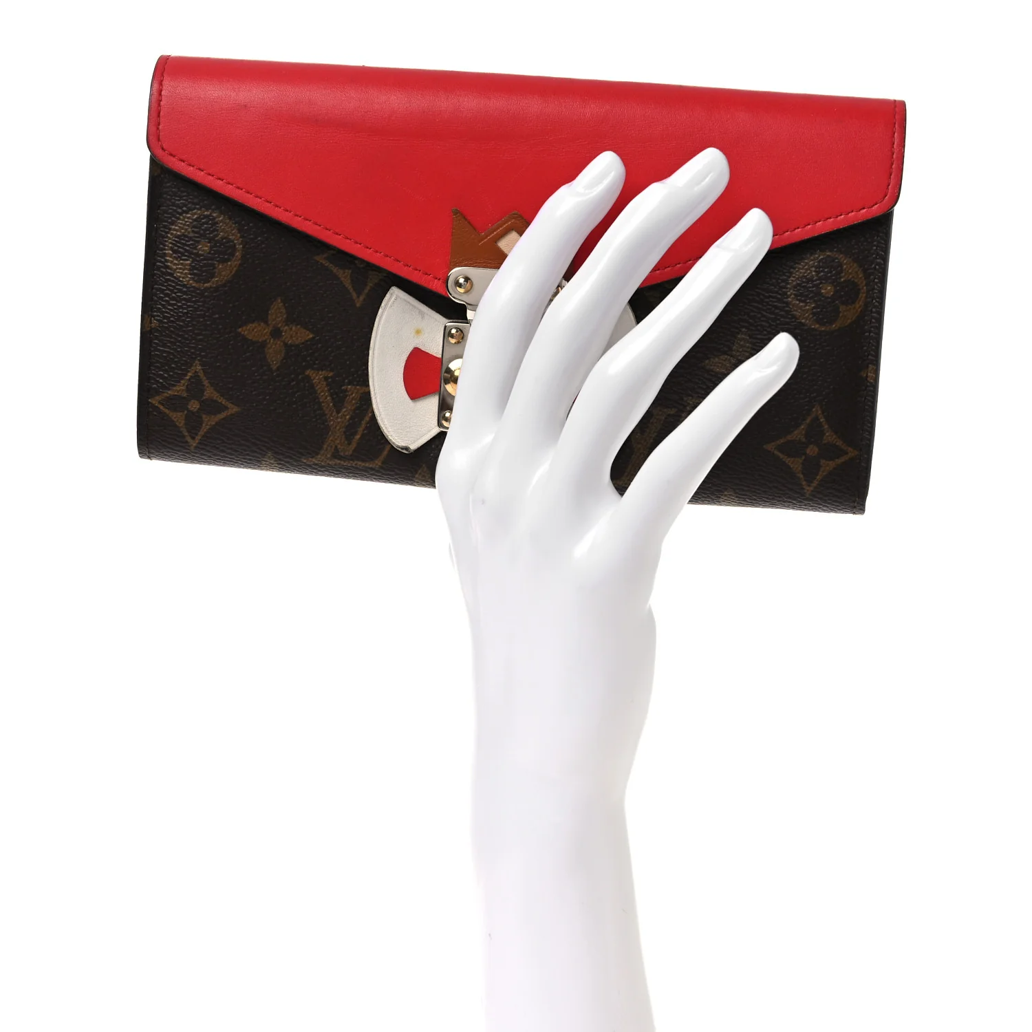 Monogram Tribal Mask Sarah Wallet Rouge - Image 2