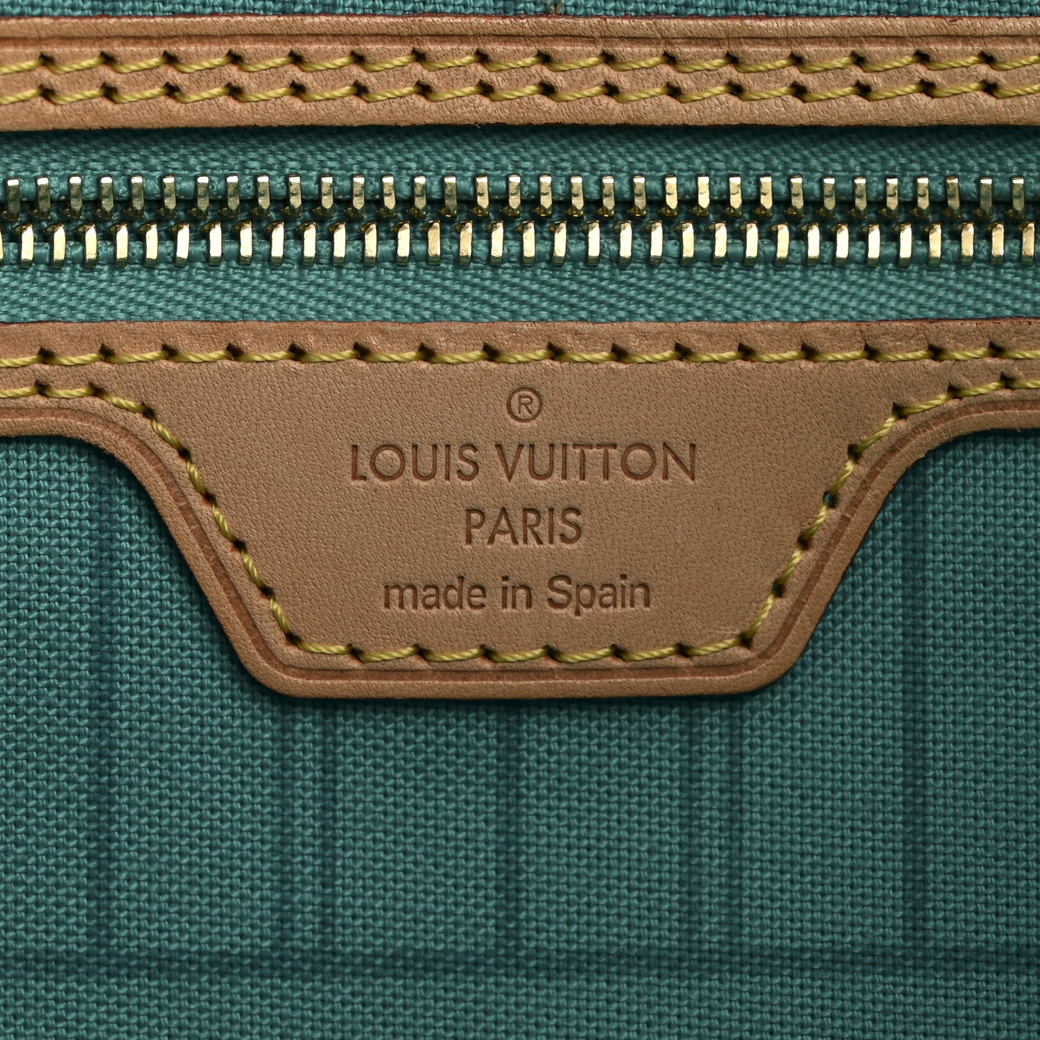 Monogram V Neverfull MM Turquoise - Image 7