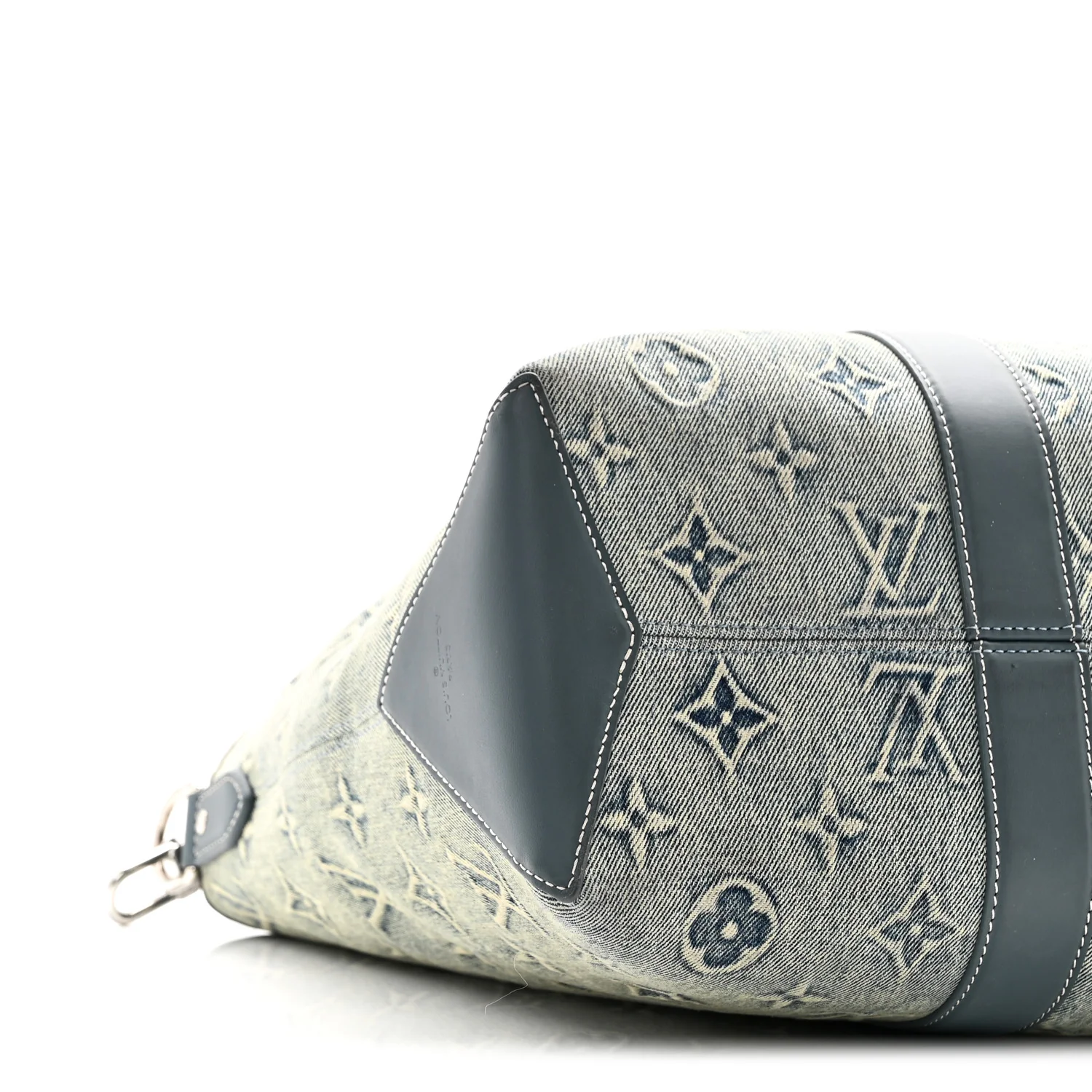 Monogram Washed Denim Weekend Tote NM Blue - Image 8