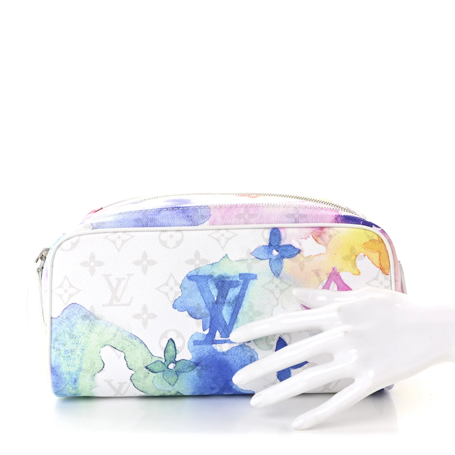 Monogram Watercolor Dopp Kit Toilet Pouch Multicolor - Image 2