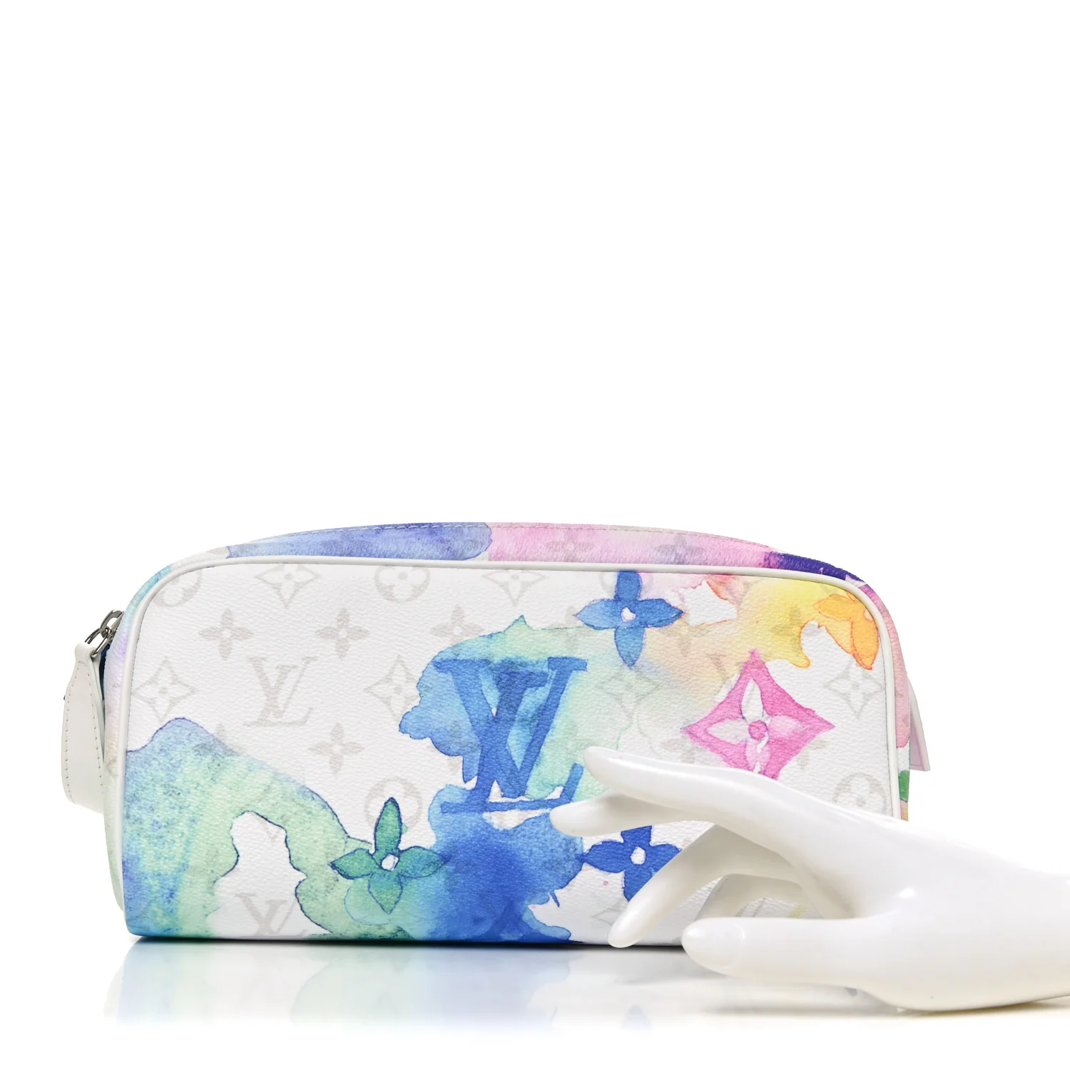 Monogram Watercolor Dopp Kit Toilet Pouch Multicolor - Image 2