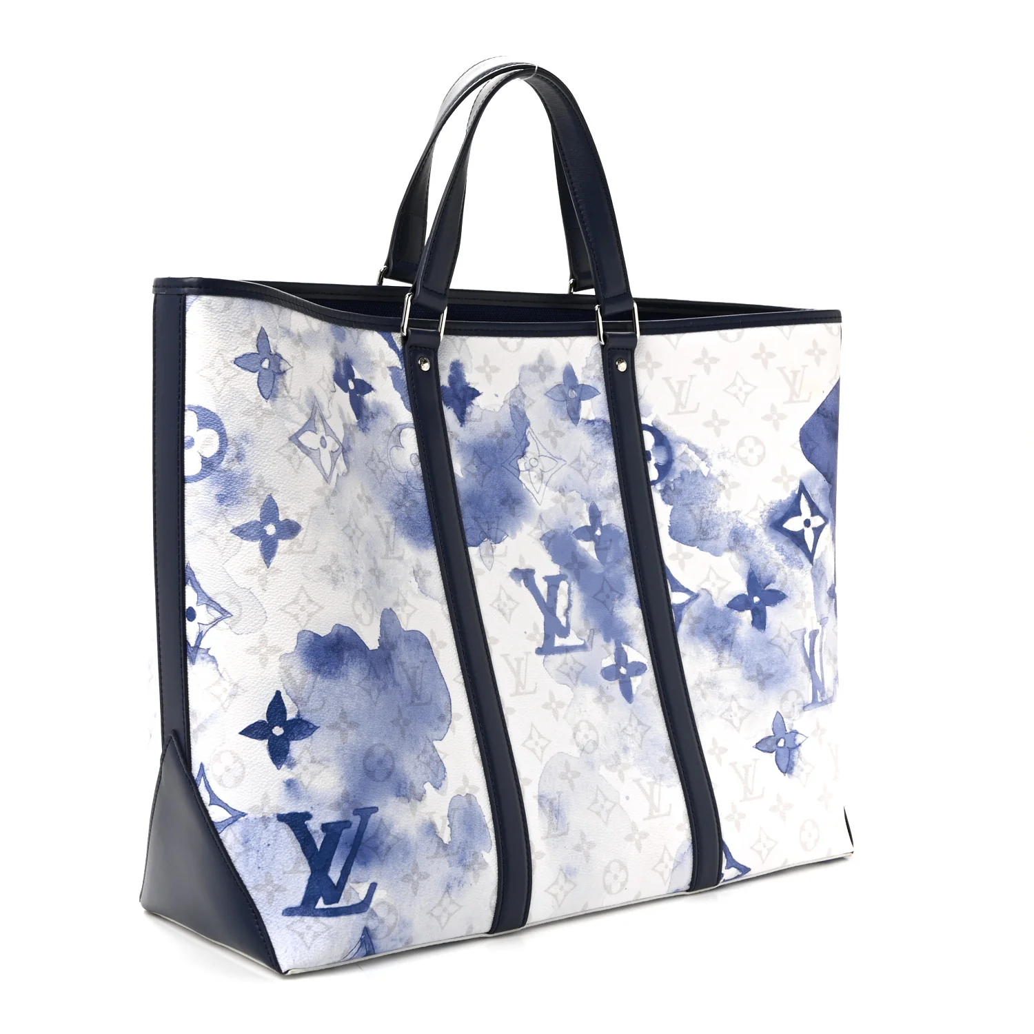 Monogram Watercolor New Tote GM Blue - Image 3