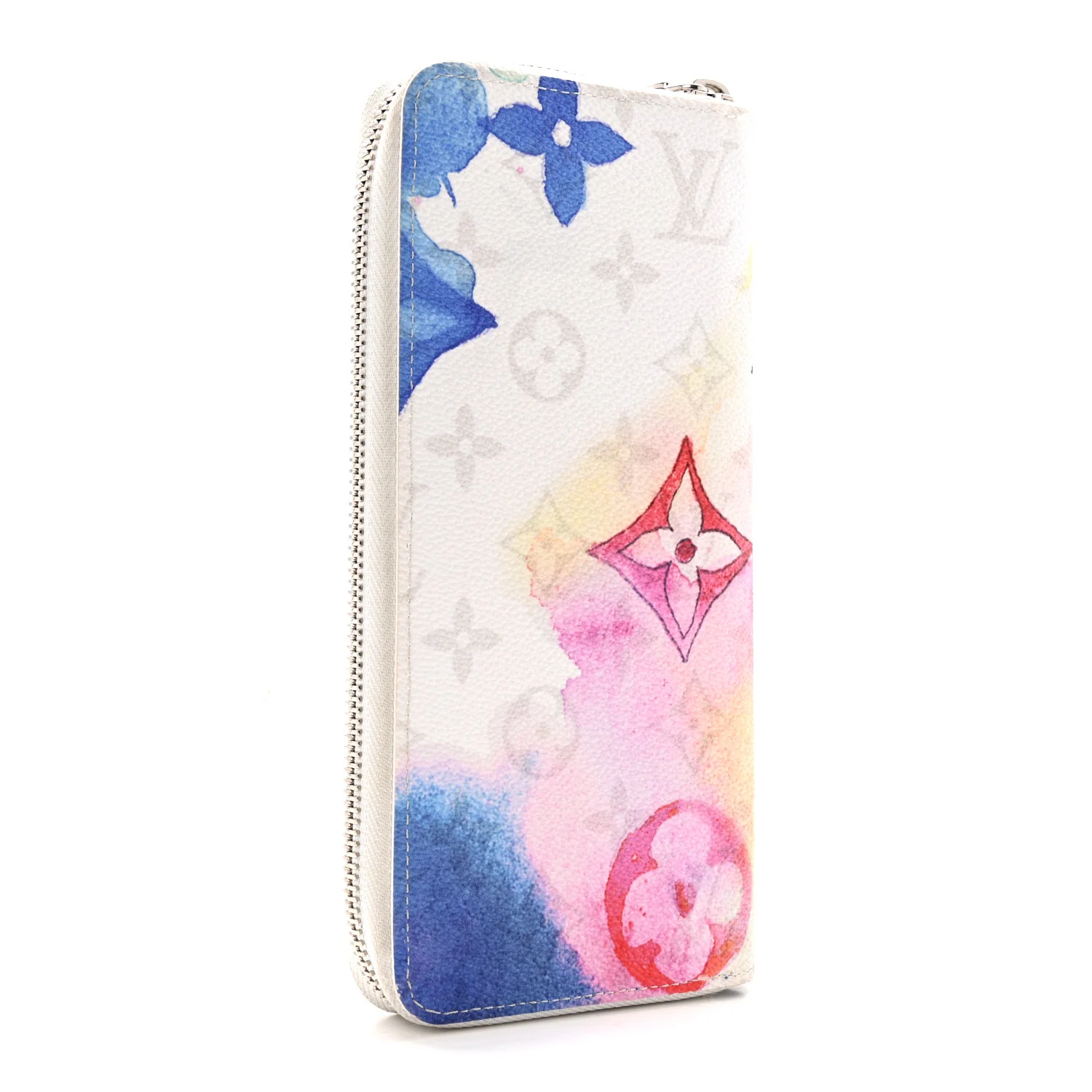 Monogram Watercolor Vertical Zippy Wallet - Image 3