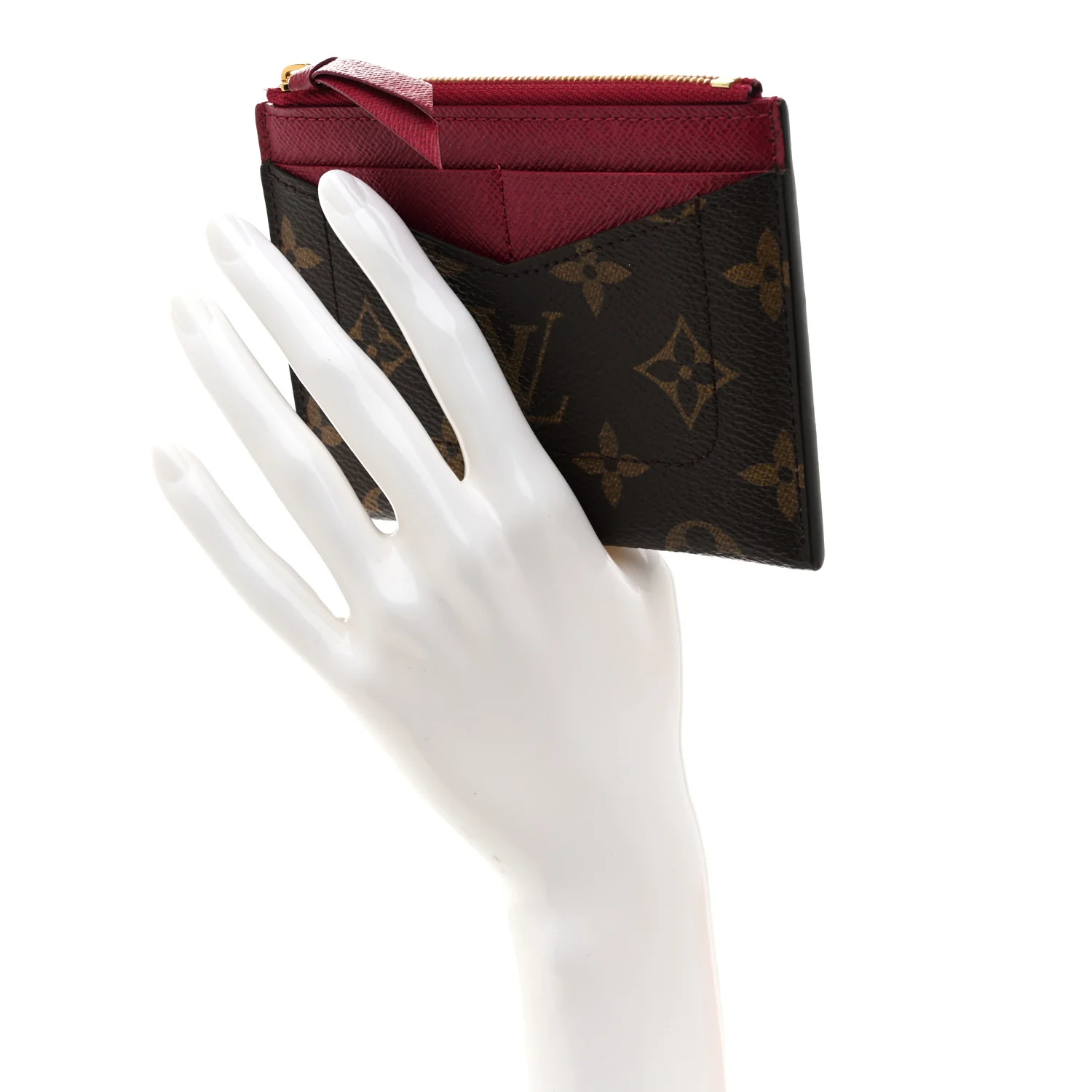 Monogram Zipped Card Holder Fuchsia - Image 2