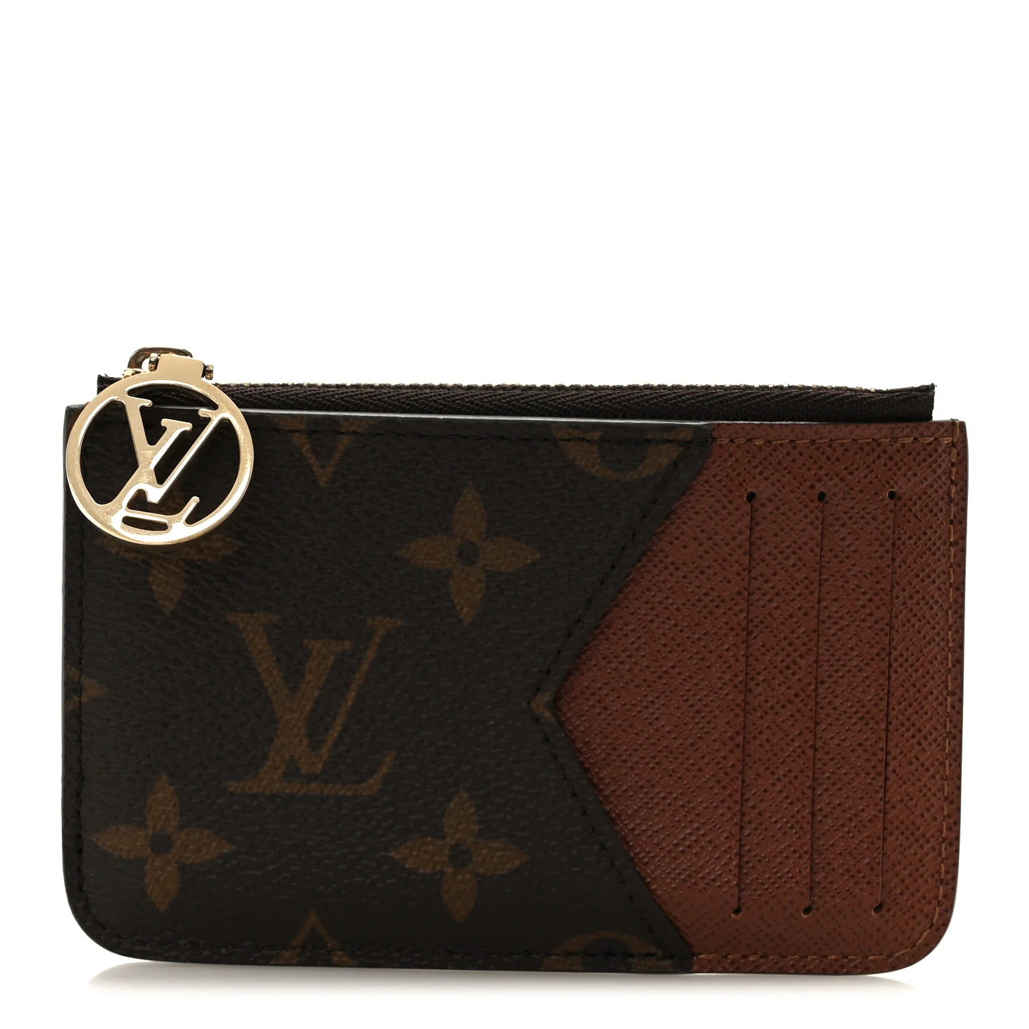 Monogram Zipped Romy Card Holder