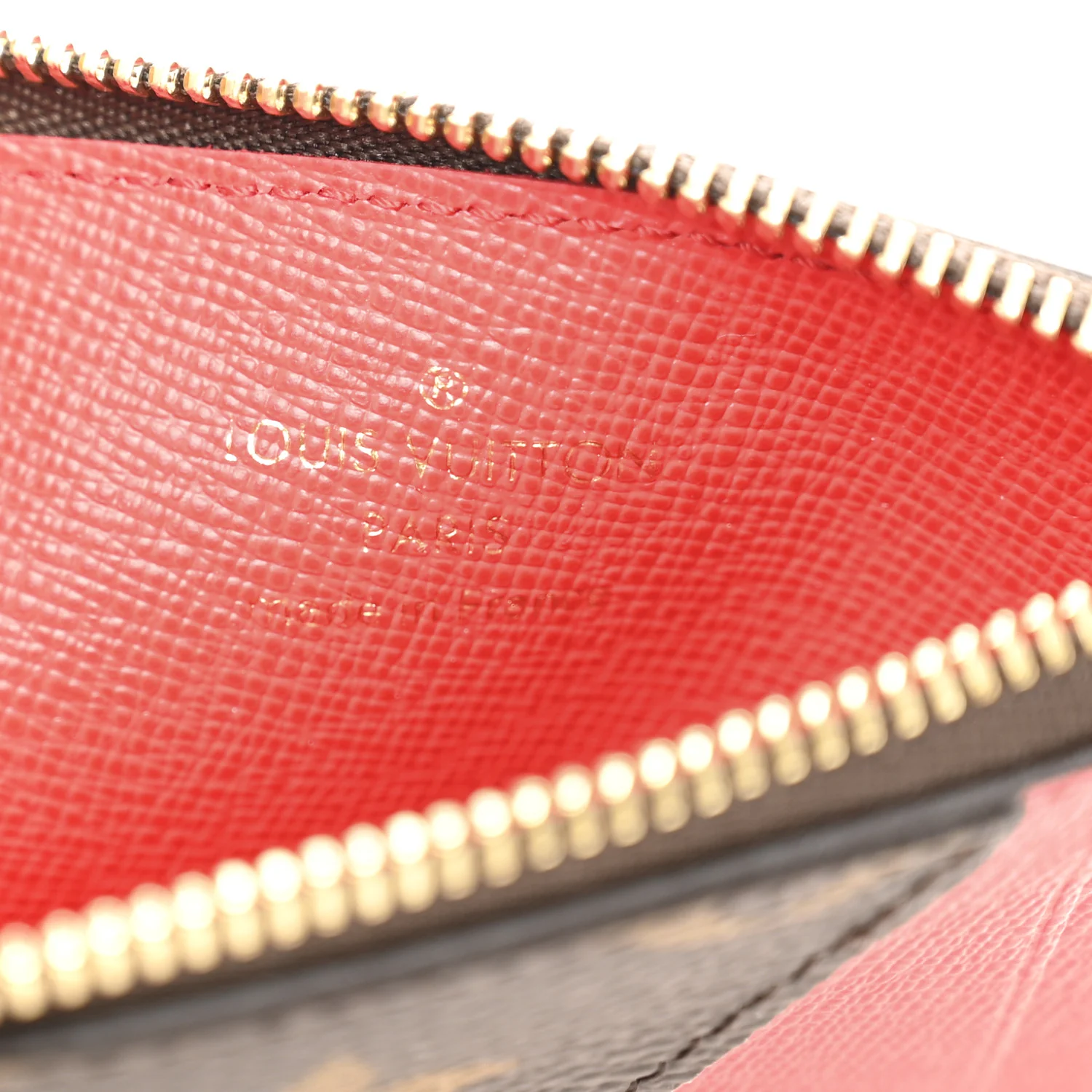Monogram Zipped Romy Card Holder Red - Image 6