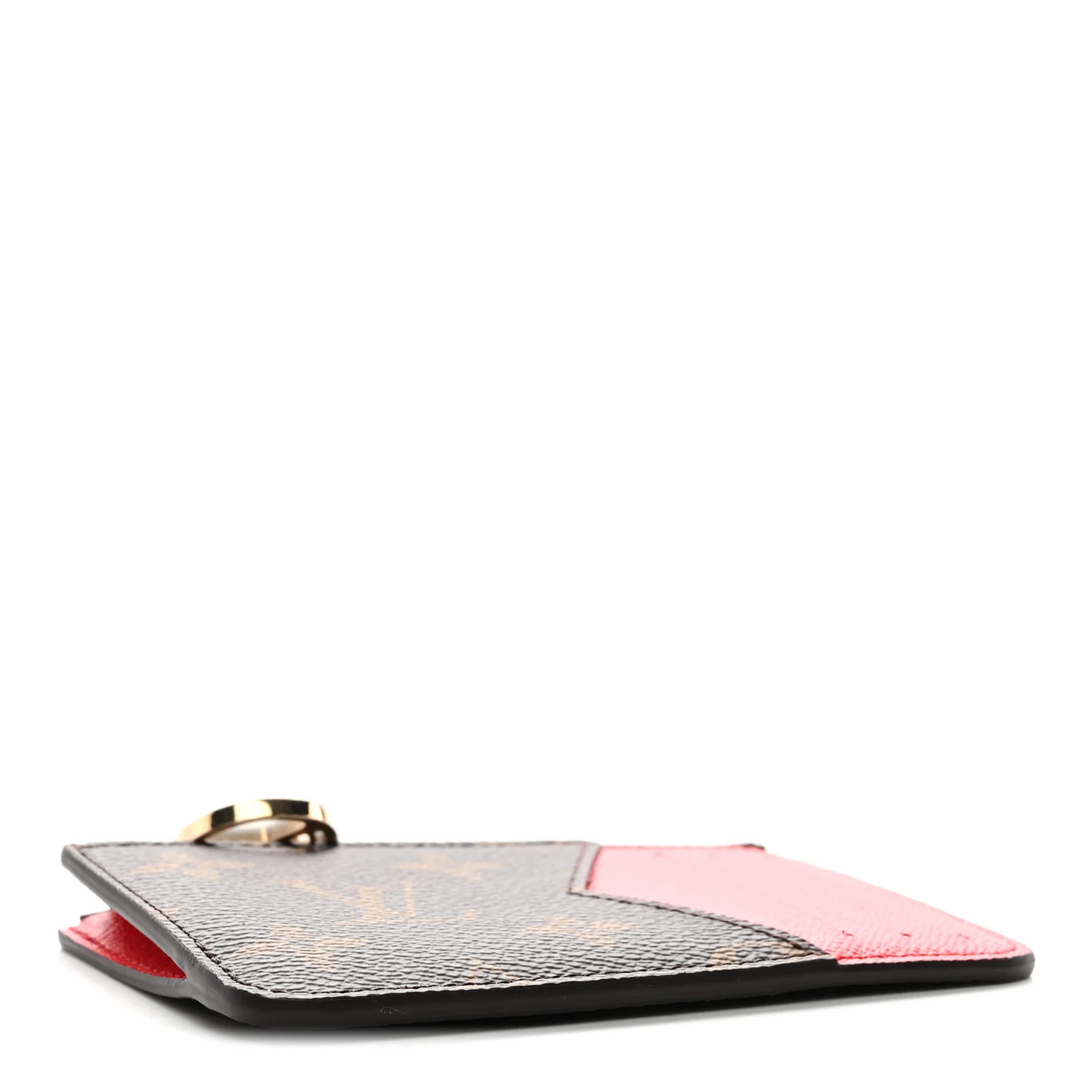 Monogram Zipped Romy Card Holder Red - Image 4