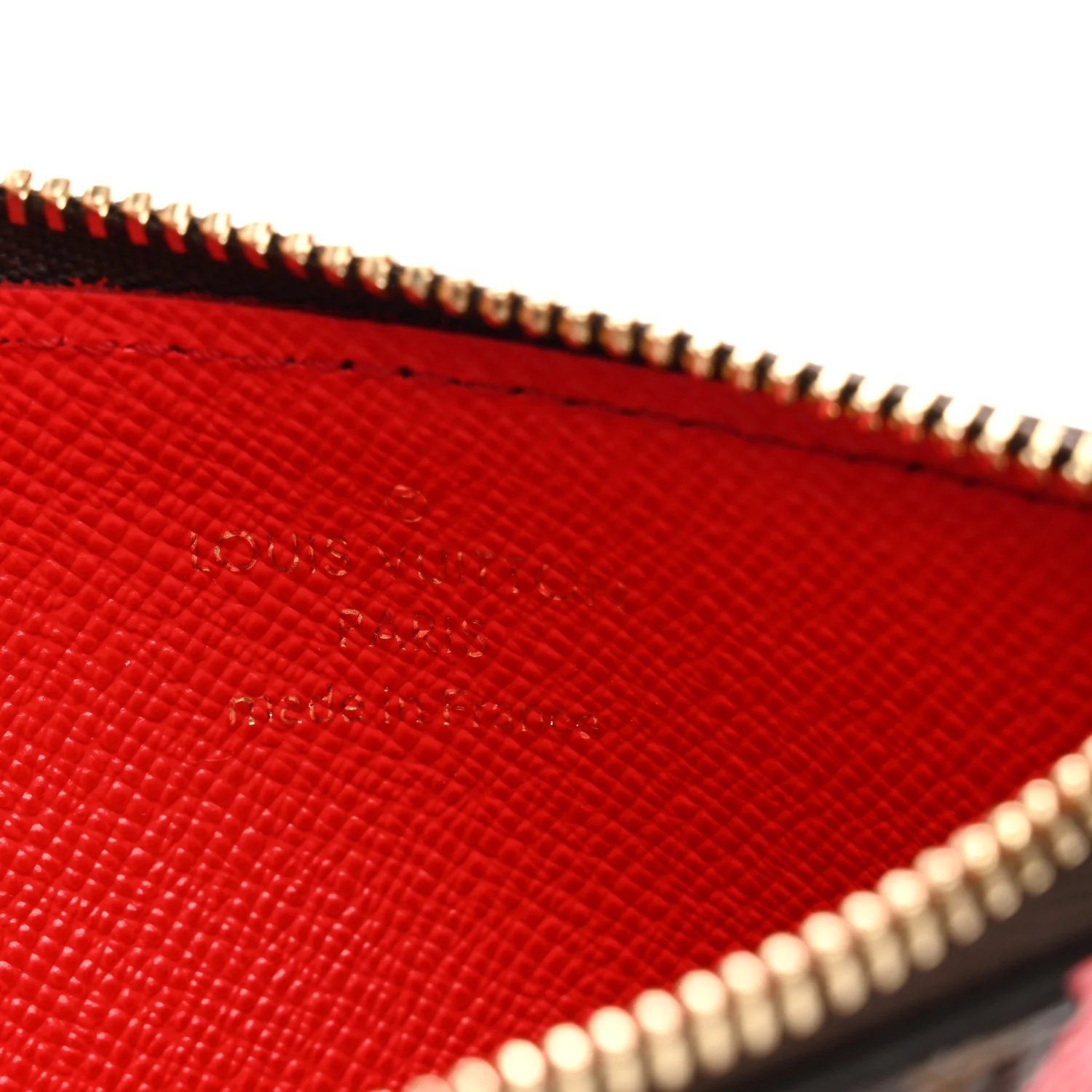 Monogram Zipped Romy Card Holder Red - Image 6
