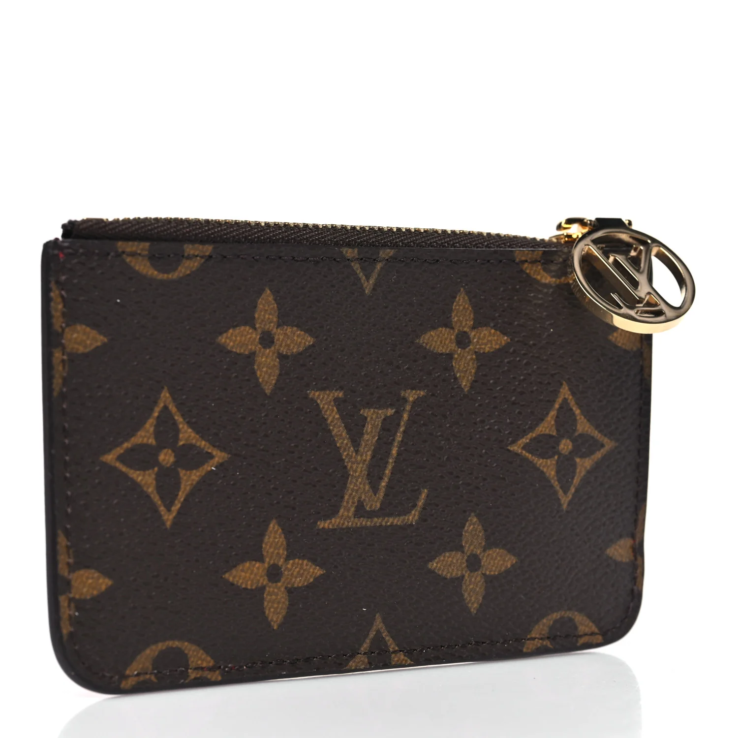Monogram Zipped Romy Card Holder Red - Image 3
