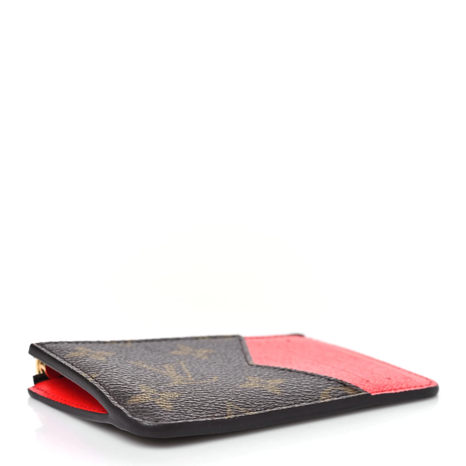 Monogram Zipped Romy Card Holder Red - Image 4
