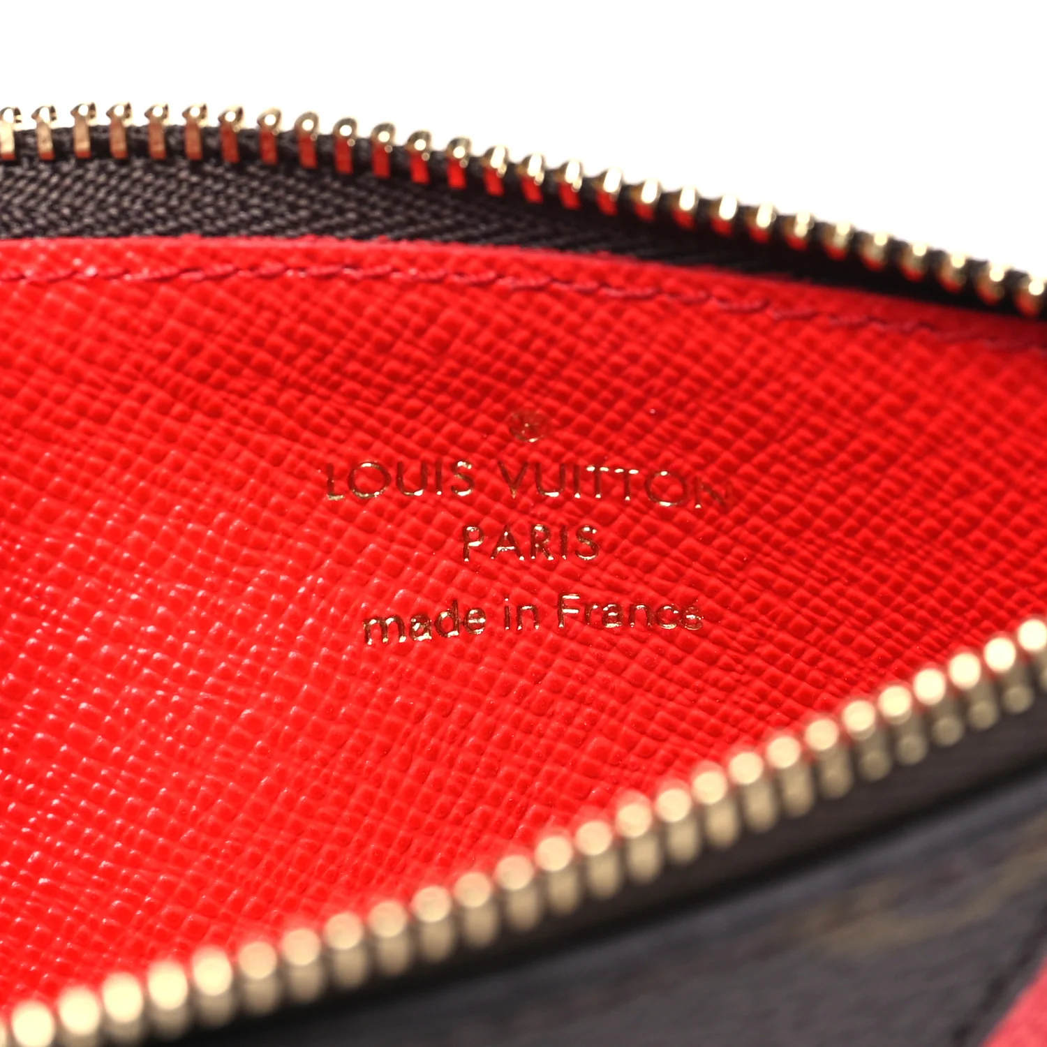 Monogram Zipped Romy Card Holder Red - Image 6