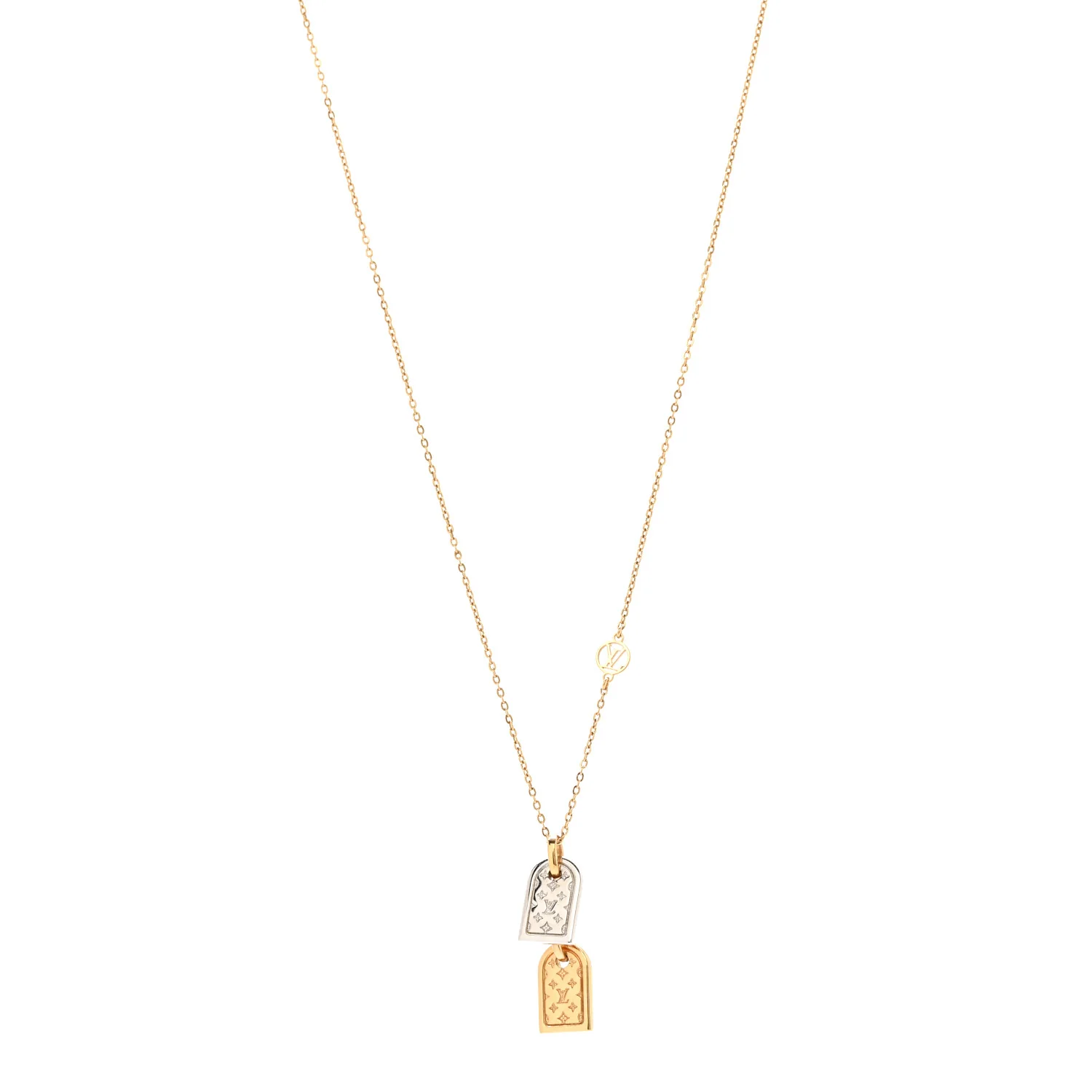 Nanogram Name Tag Necklace Gold Silver