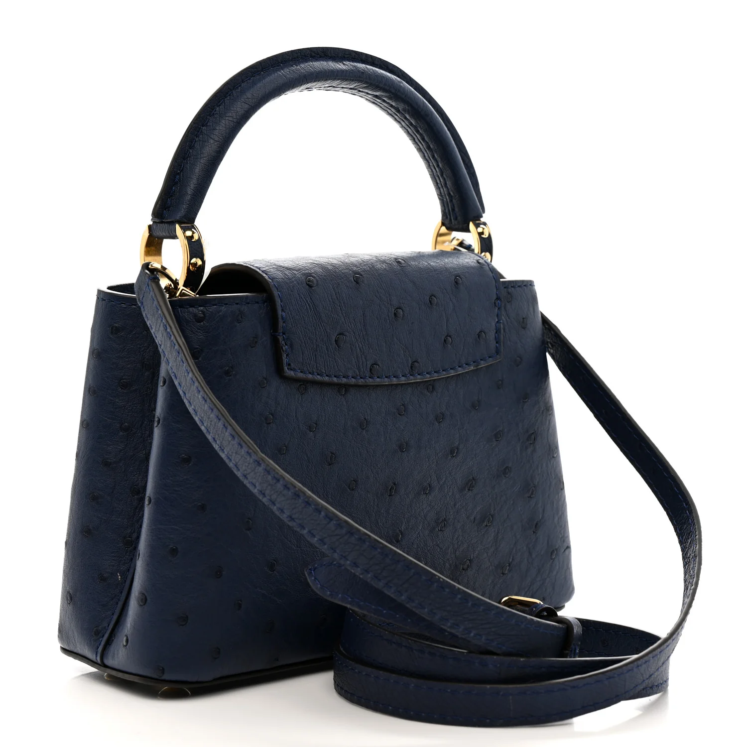 Ostrich Capucines Mini Indigo - Image 3