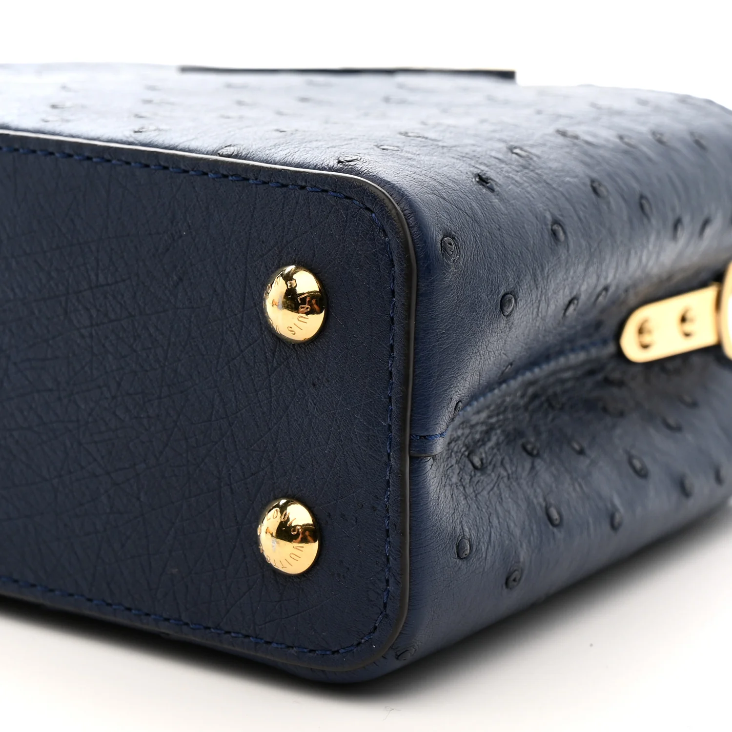 Ostrich Capucines Mini Indigo - Image 9