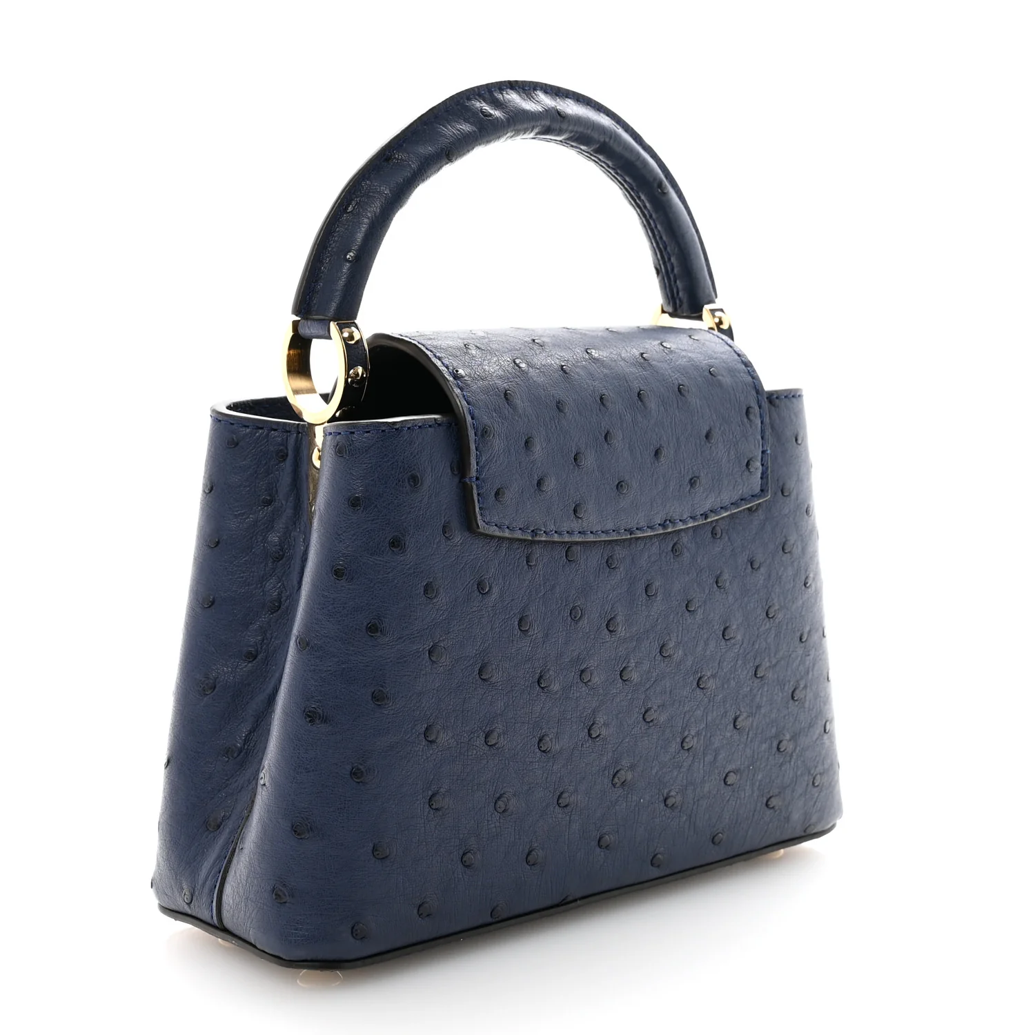 Ostrich Capucines Mini Indigo - Image 3
