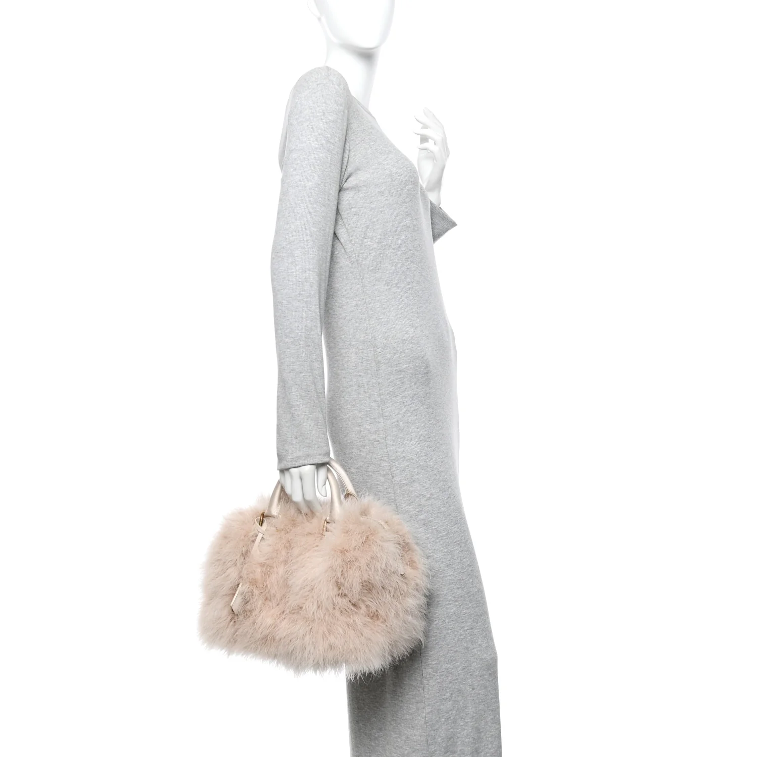 Ostrich Feather Speedy 25 Blush Ivory - Image 2