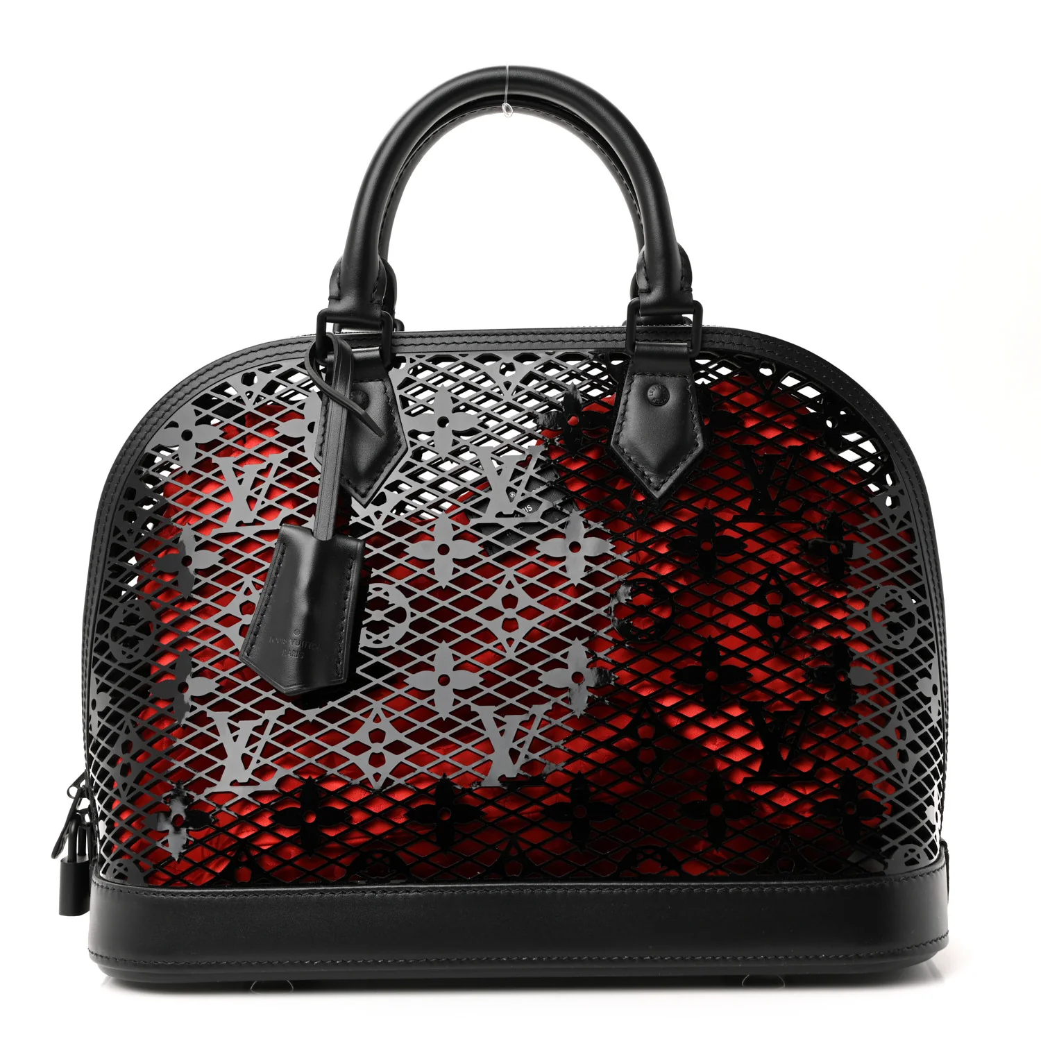 Patent Calfskin Laced Monogram Alma PM Black - Image 2