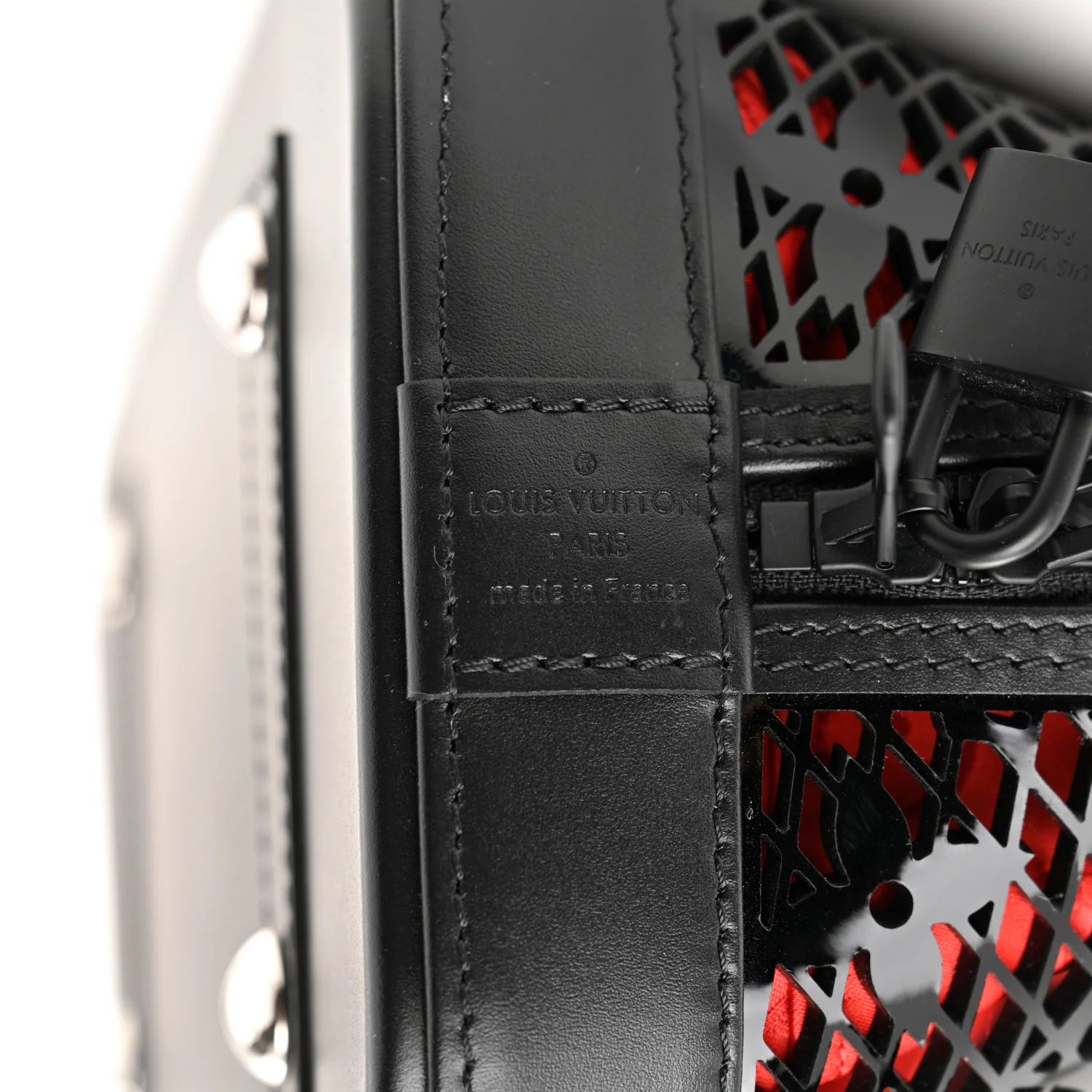 Patent Calfskin Laced Monogram Alma PM Black - Image 27
