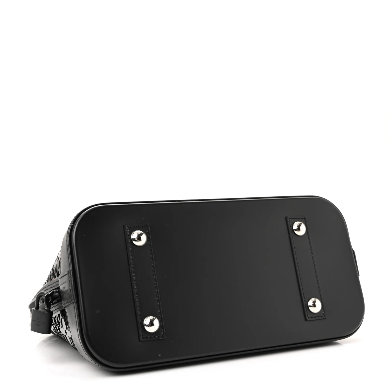 Patent Calfskin Laced Monogram Alma PM Black - Image 9