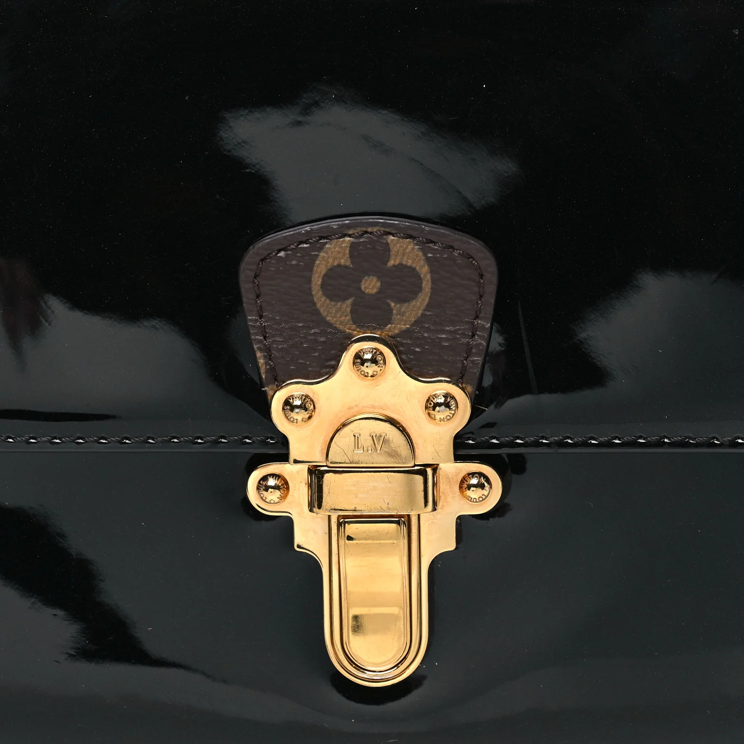 Patent Calfskin Monogram Cherrywood BB Black - Image 7