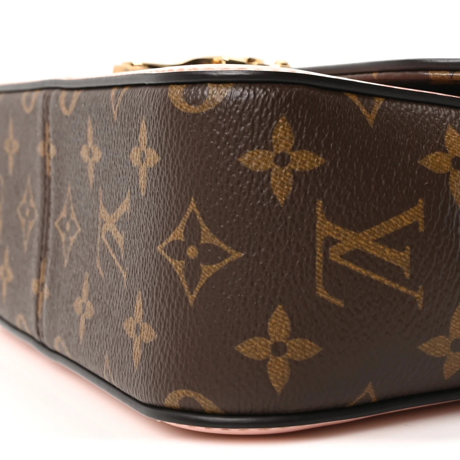 Patent Calfskin Monogram Cherrywood BB Rose Ballerine - Image 9