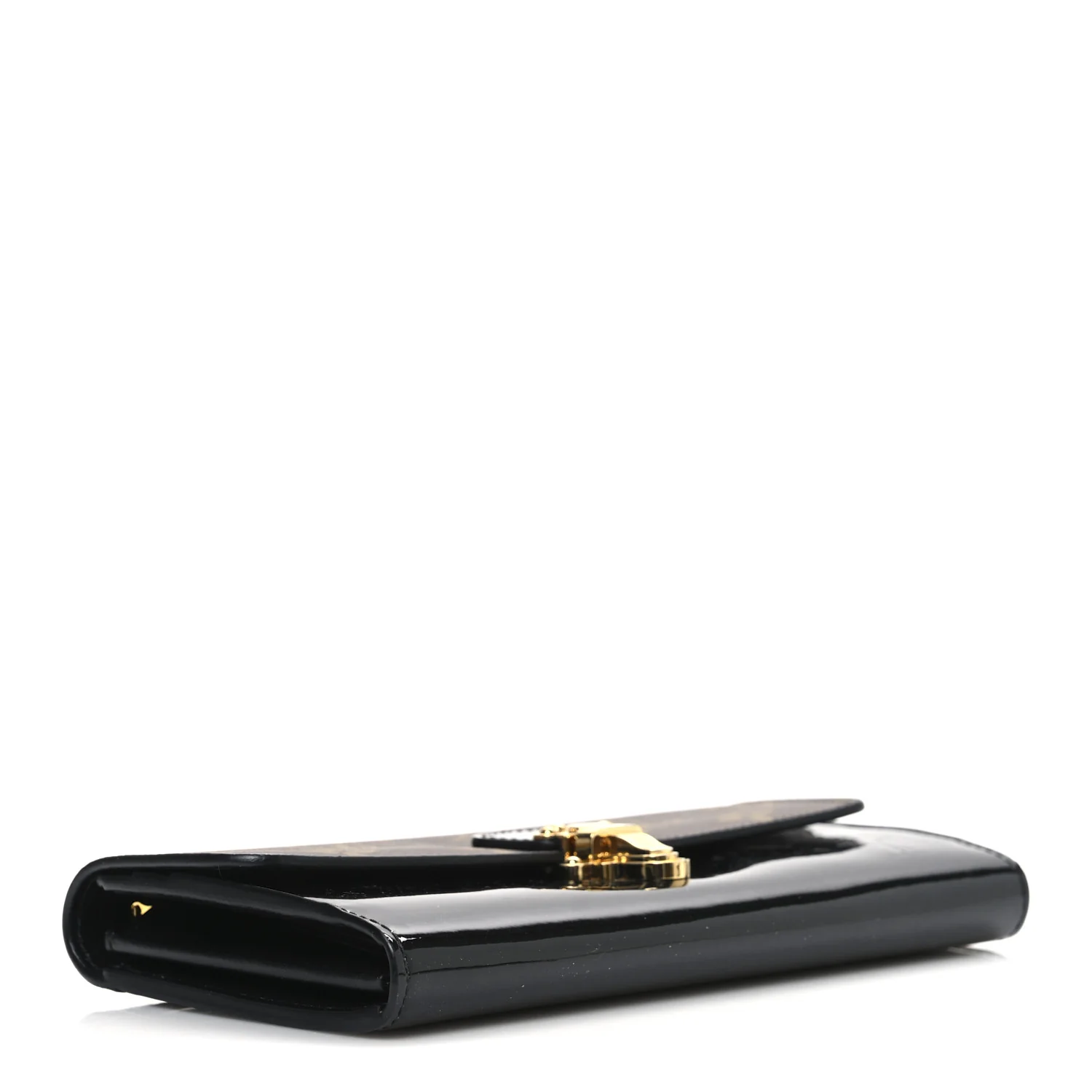 Patent Calfskin Monogram Cherrywood Wallet Black - Image 4