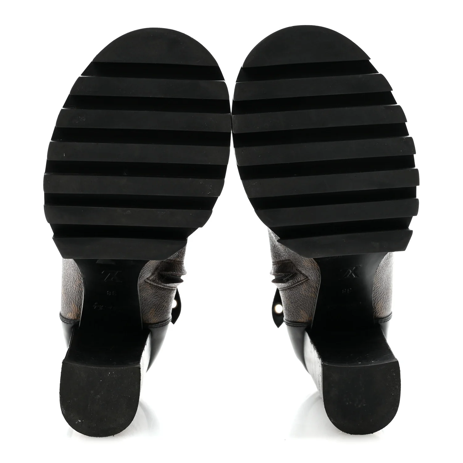 Patent Calfskin Monogram Star Trail Ankle Boots 38 Black - Image 12