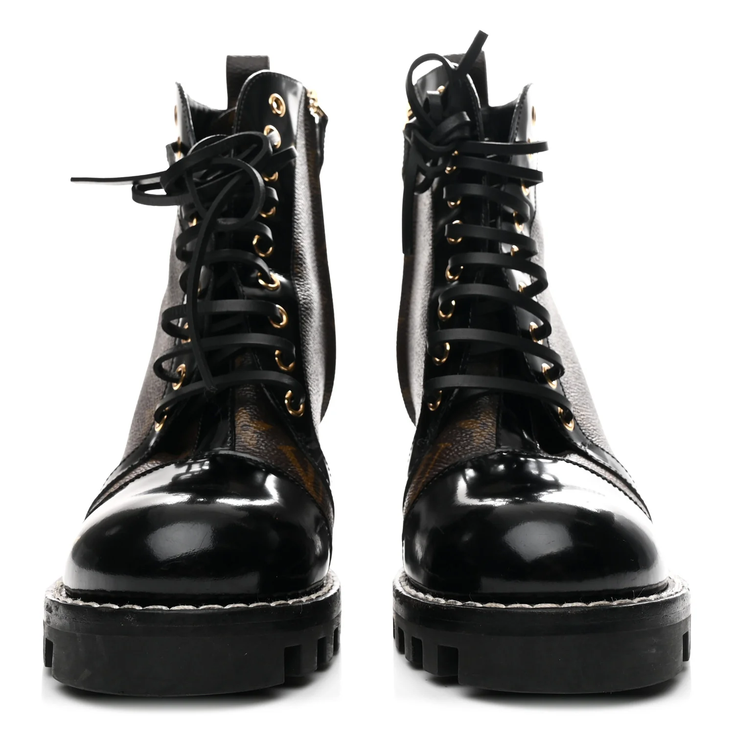 Patent Calfskin Monogram Star Trail Ankle Boots 39 Black - Image 3