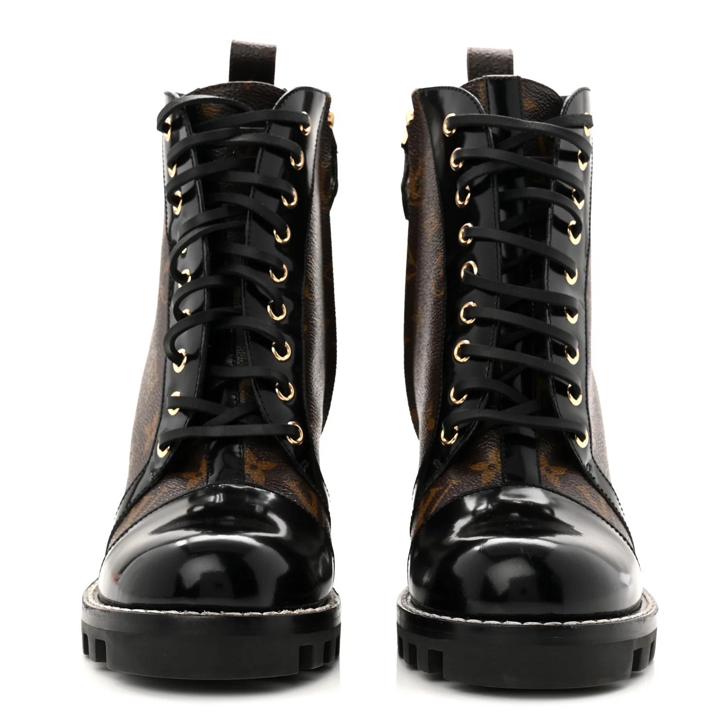 Patent Calfskin Monogram Star Trail Ankle Boots 40 Black - Image 3
