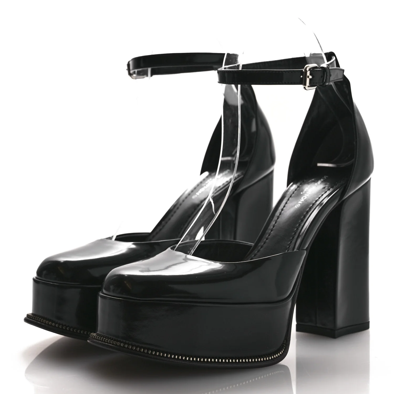 Patent Fame Platform Pumps 36  Black - Image 4