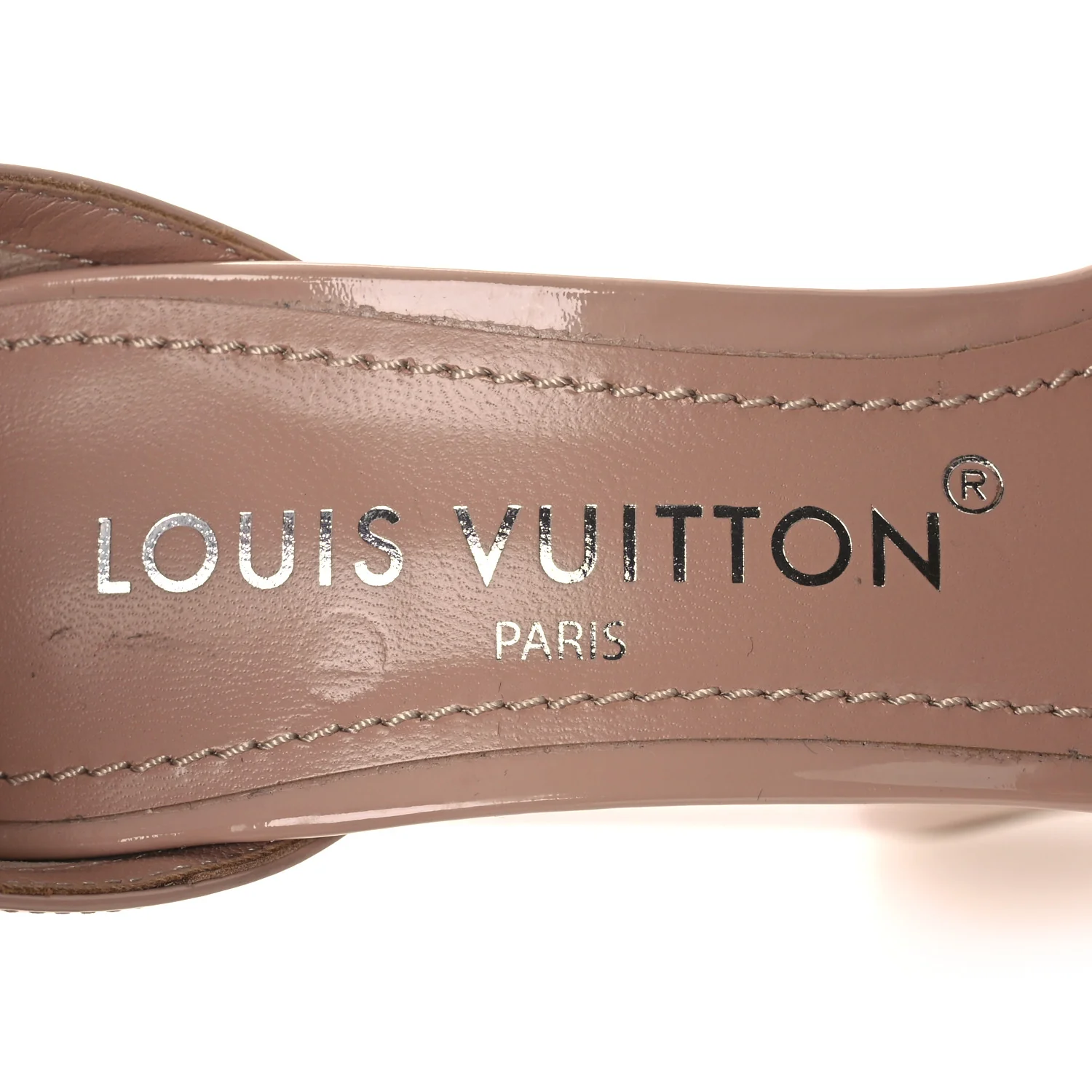 Patent Fame Platform Sandals 36.5 Beige - Image 9