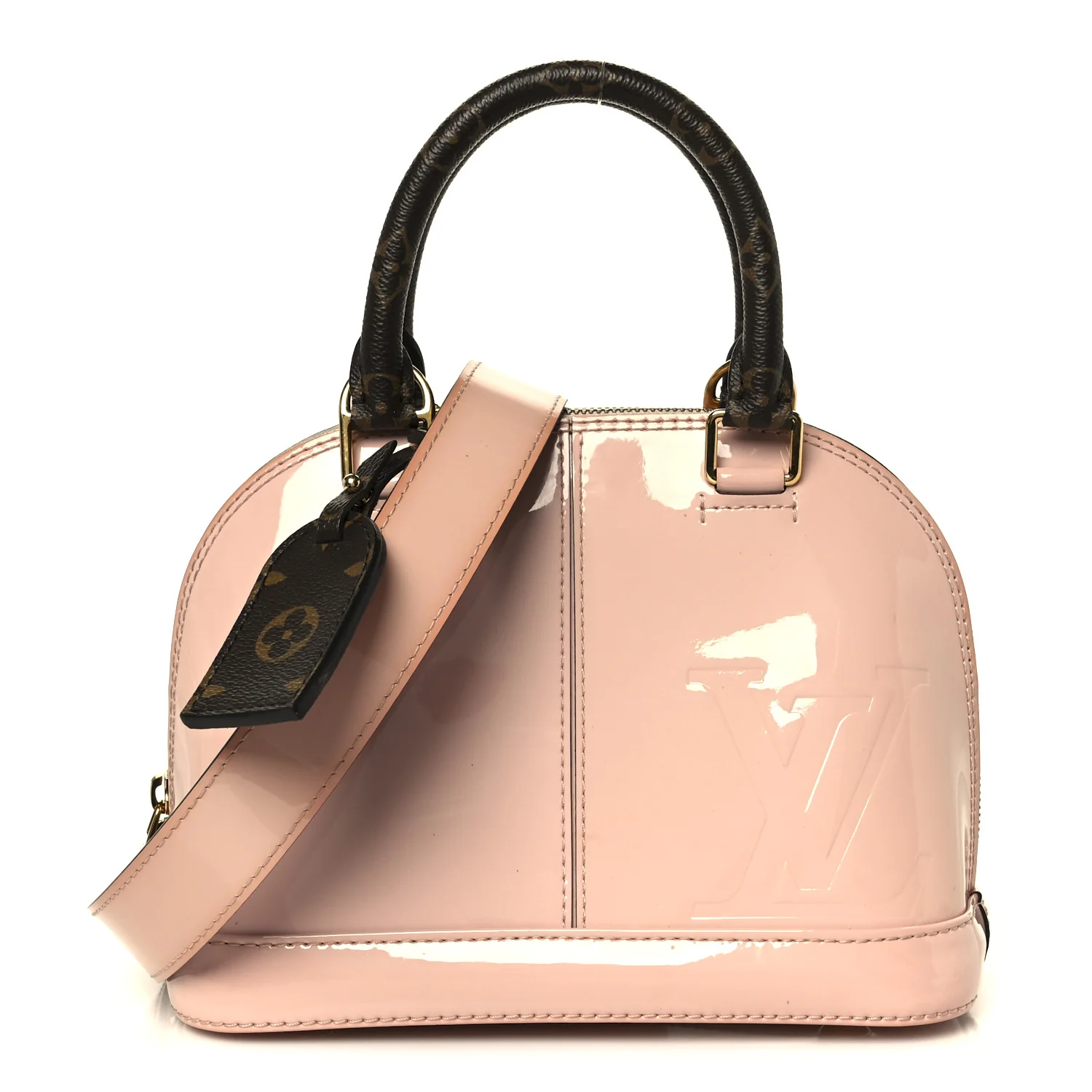 Patent Monogram Alma BB Rose Ballerine