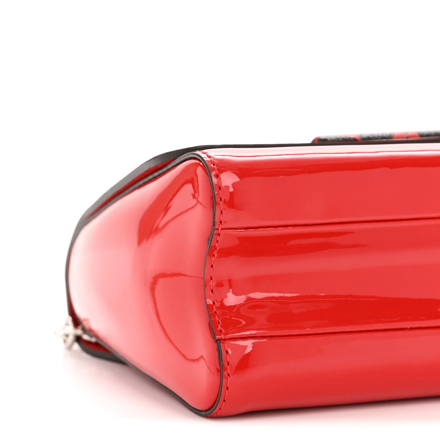 Patent Monogram Infrarouge Twist Shoulder Bag PM Coquelicot - Image 10