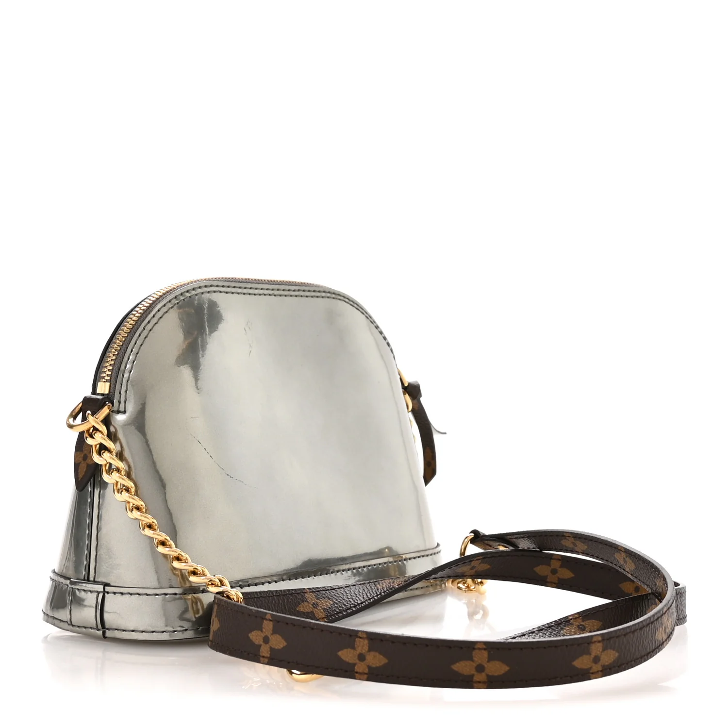 Patent Monogram Miroir Mirror Mini Alma Gris Metal - Image 3
