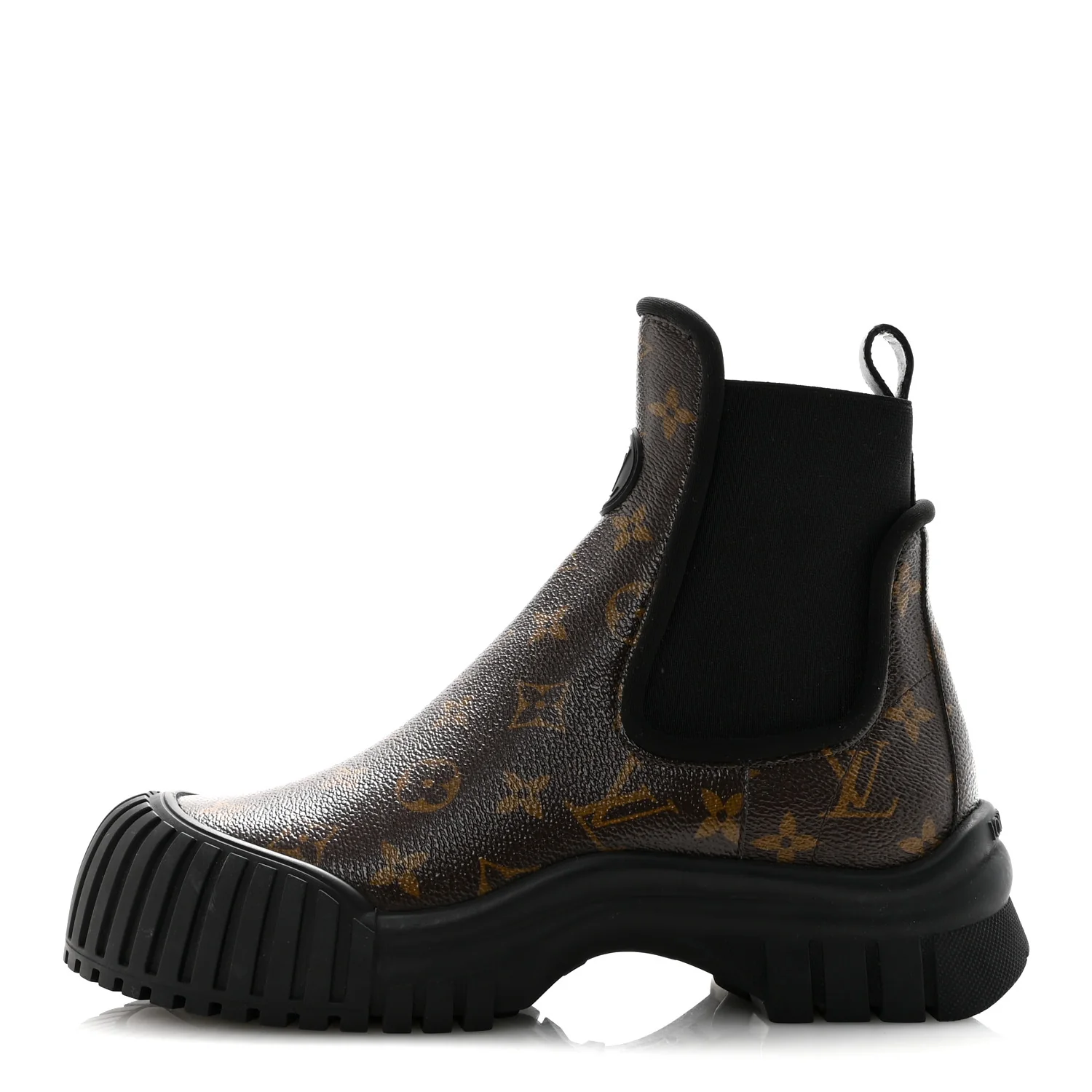 Patent Monogram Ruby Flat Ankle Boots 39 Black