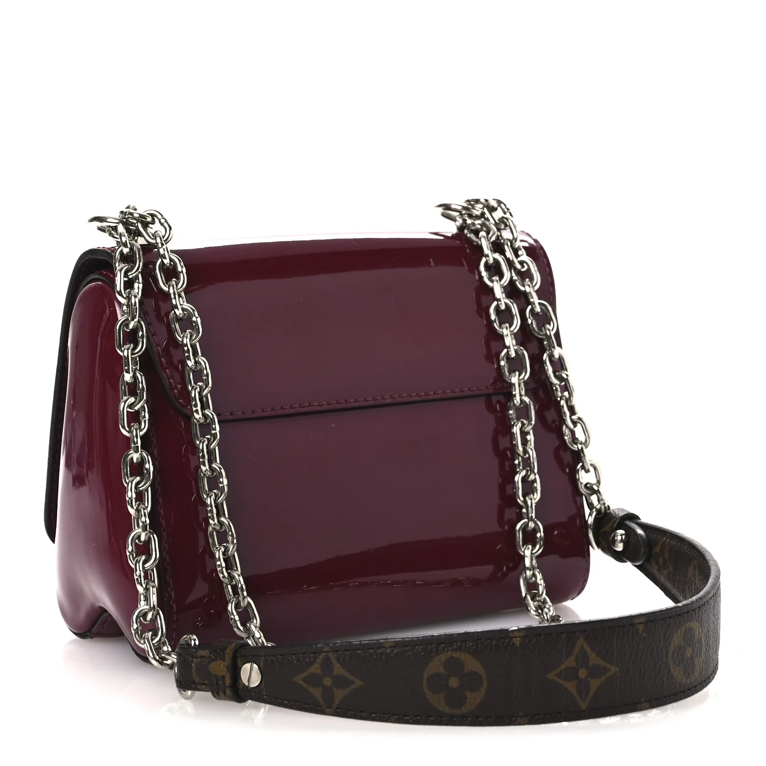 Patent Monogram Twist Shoulder Bag PM Magenta - Image 4