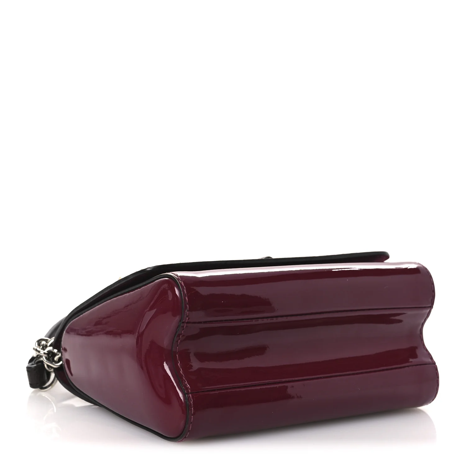 Patent Monogram Twist Shoulder Bag PM Magenta - Image 5