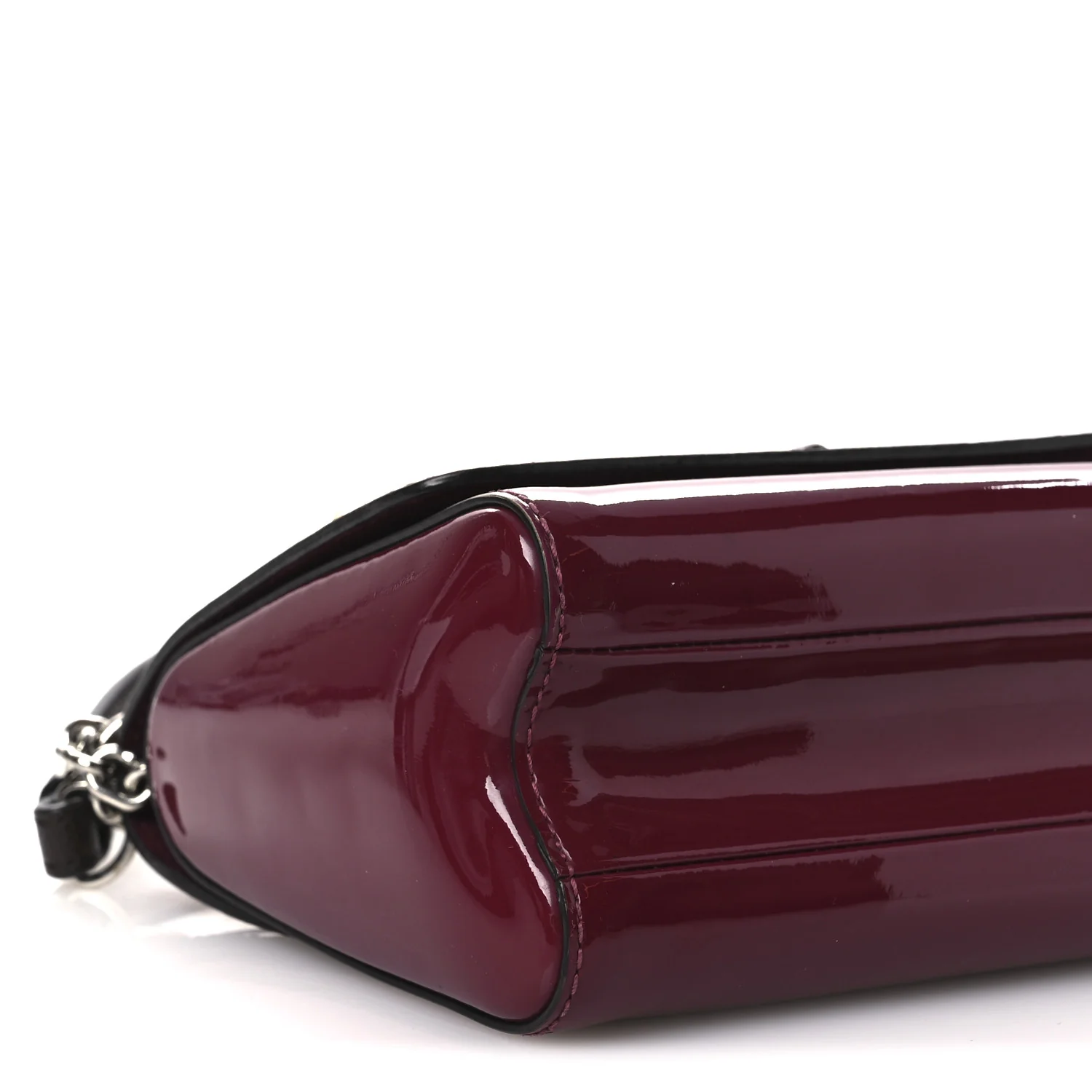 Patent Monogram Twist Shoulder Bag PM Magenta - Image 9